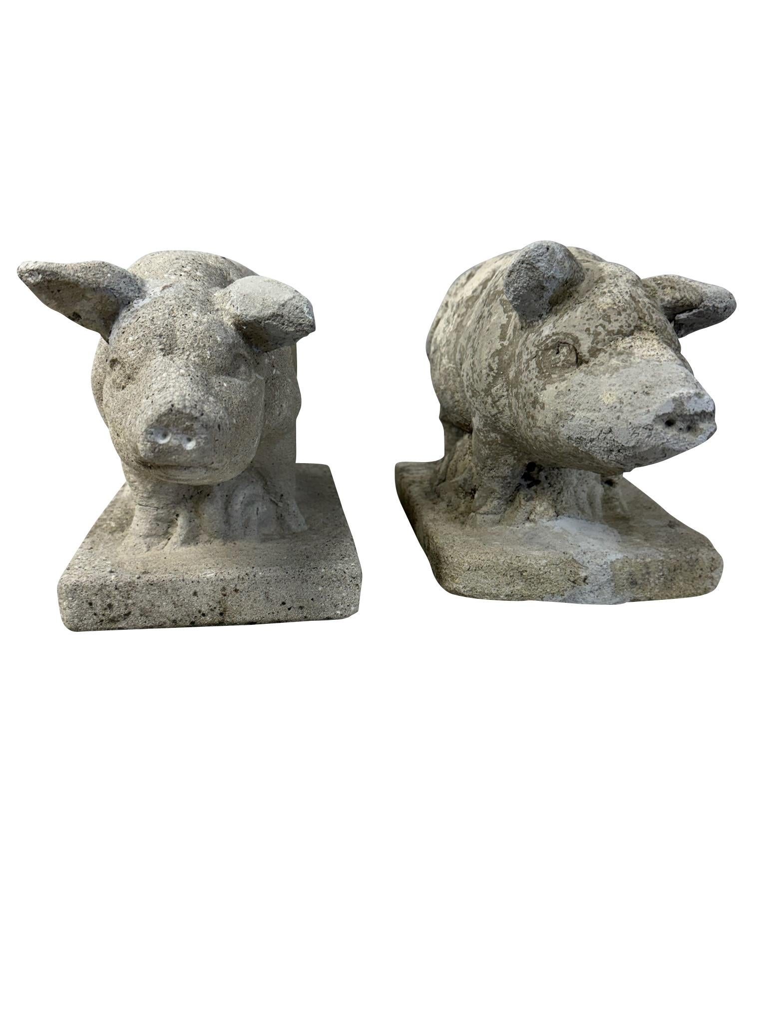 Pareja de Cerditos de Piedra en venta 3