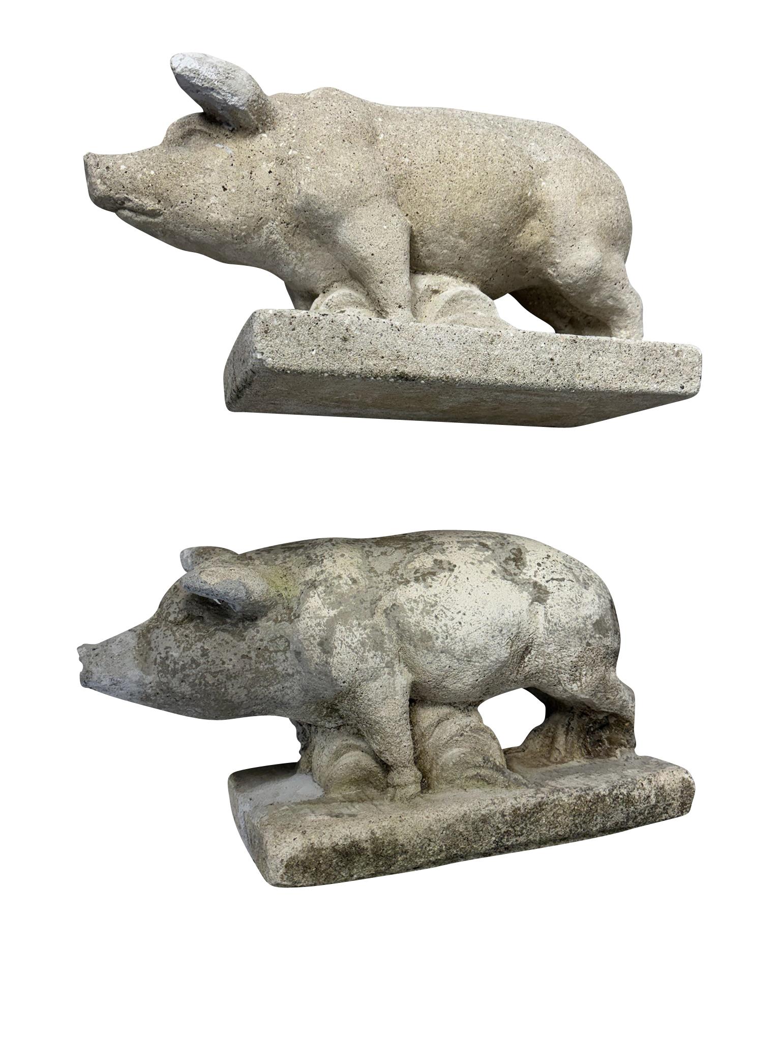 Pareja de Cerditos de Piedra en venta 4