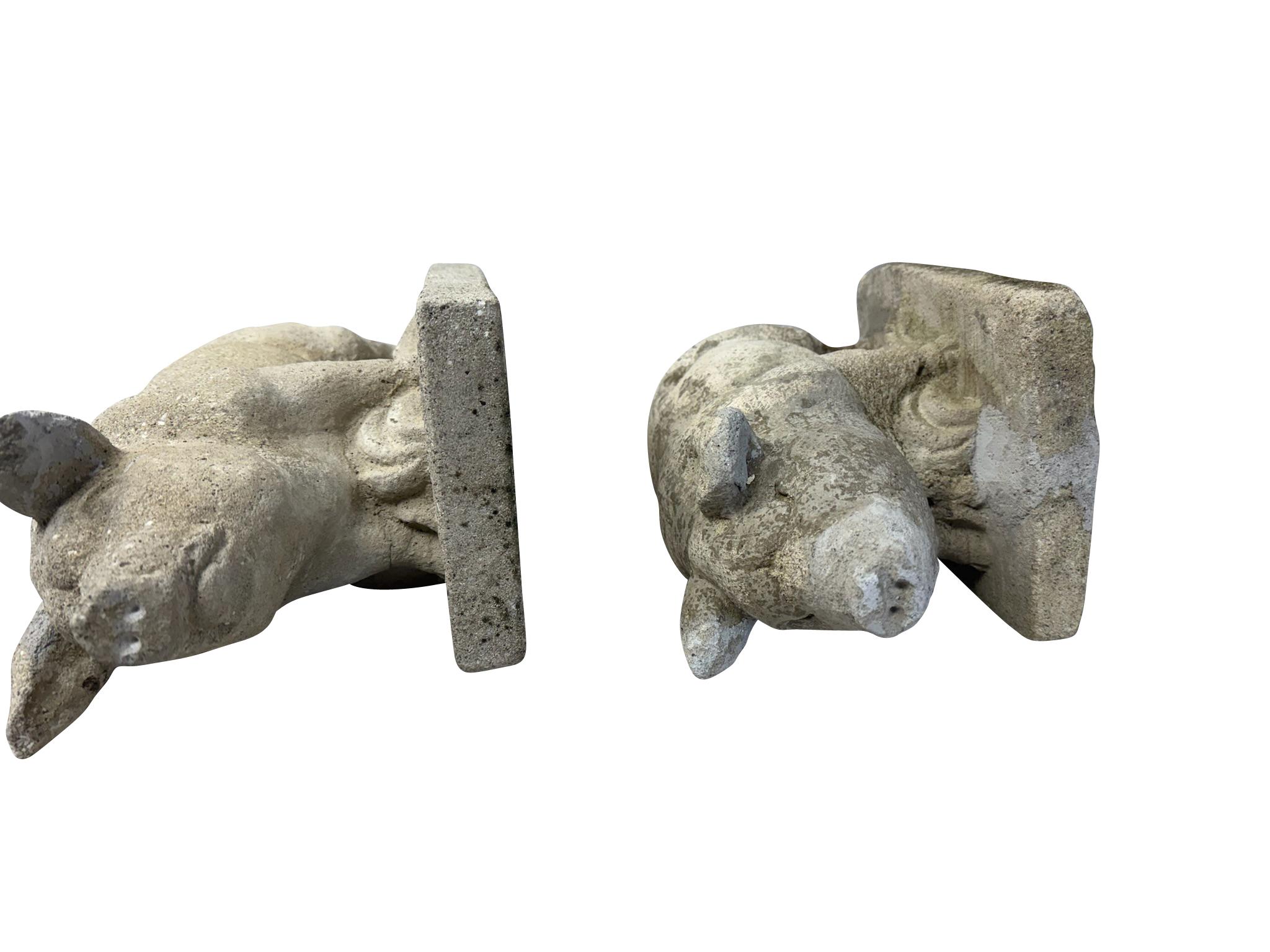 Pareja de Cerditos de Piedra en venta 5