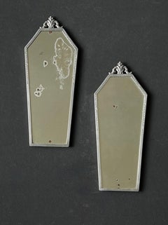 Pair of Petite Wall Mirrors with Distressed Glass, Early 20th Century Sweden
