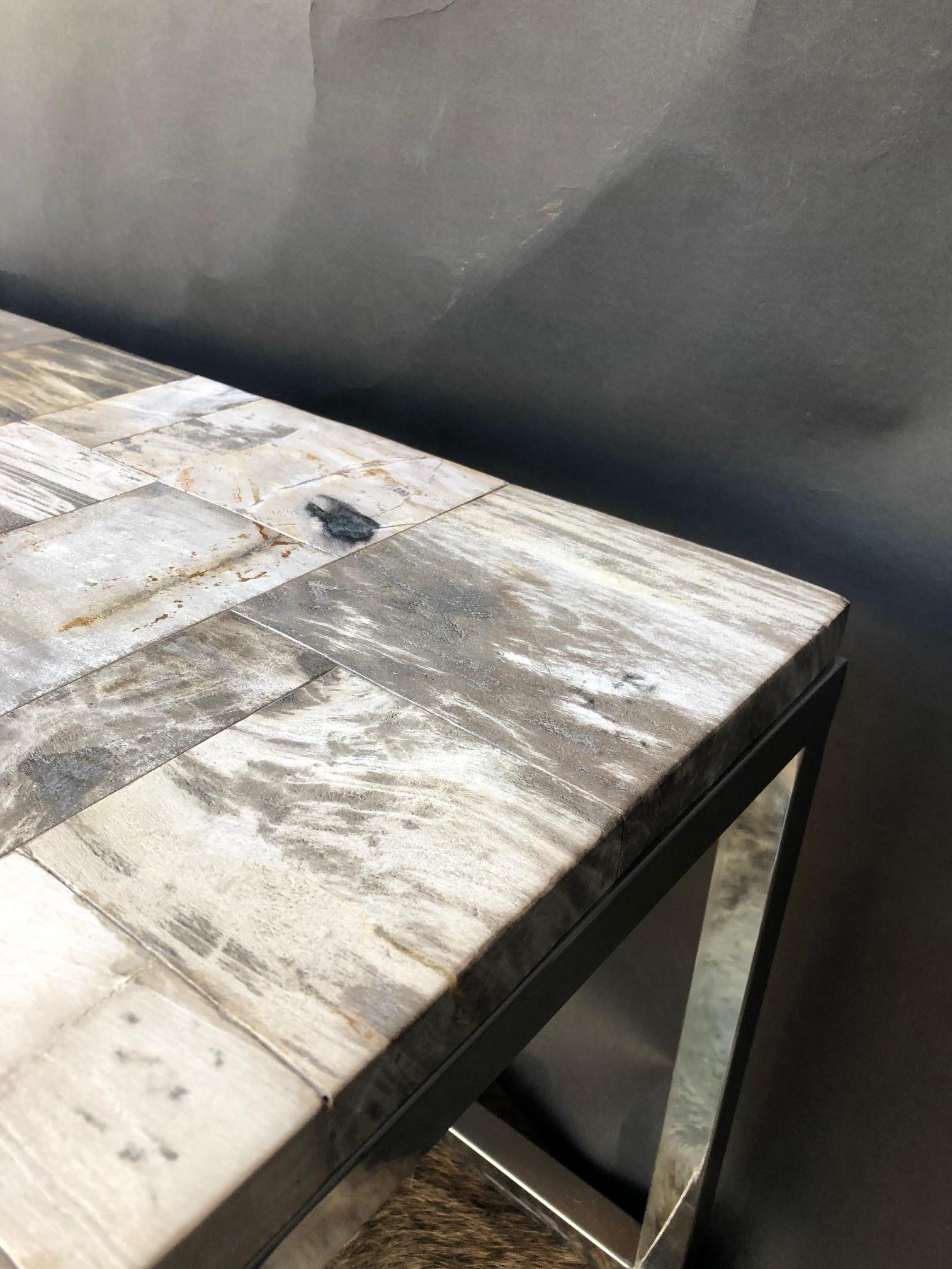 20th Century Petrified Wood Top Coffee Tables