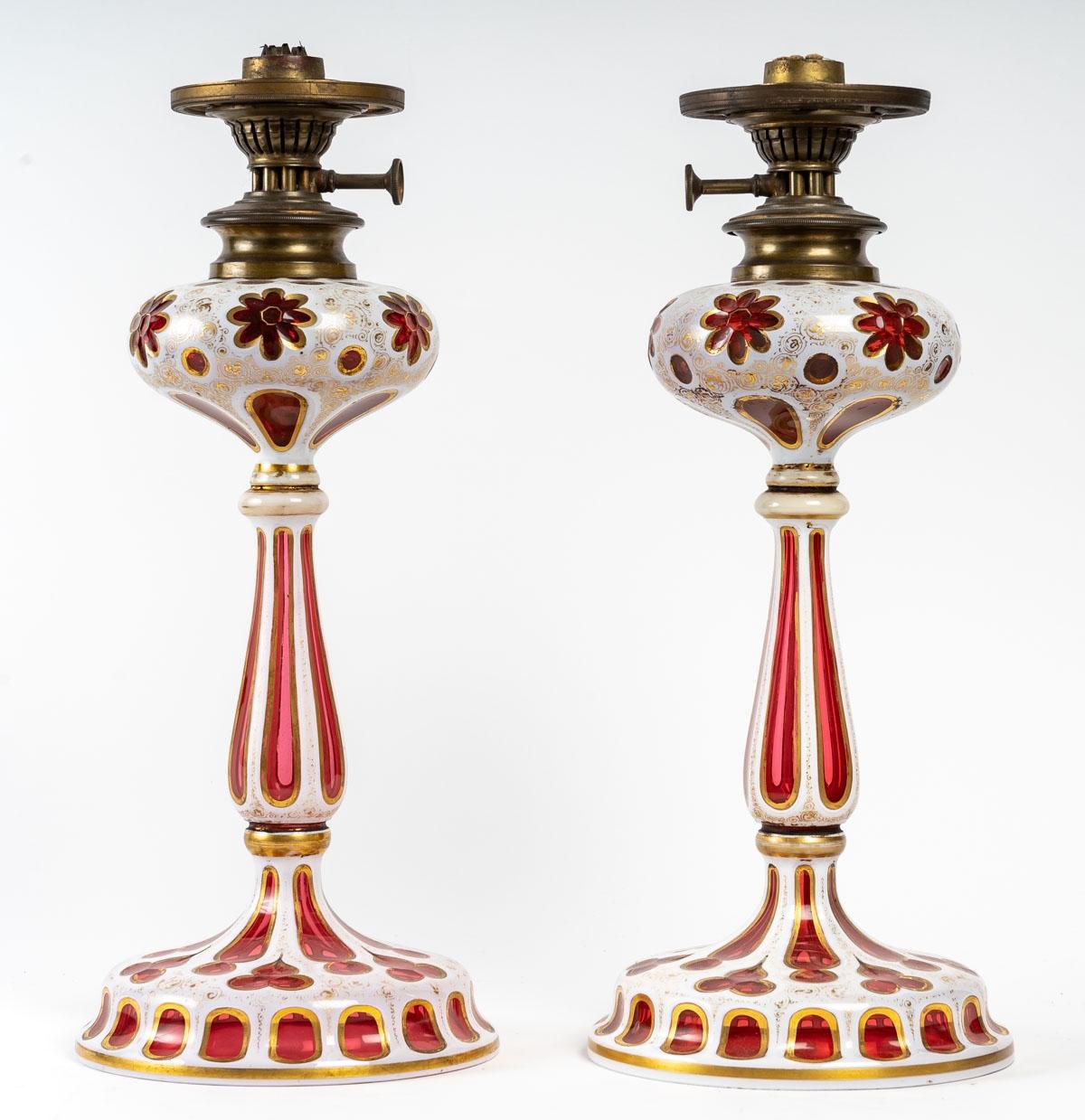 Napoleon III Pair of Petrol Lamps 
