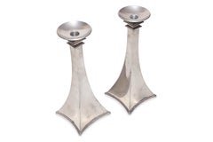 Pair of Pewter Candlestick by Just Andersen, circa 1920