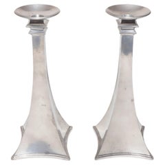 Pair of Pewter Candlestick by Just Andersen, circa 1920