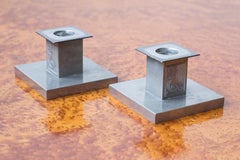 Paar Kerzenhalter aus Zinn von Sylvia Stave für C. G. Hallberg, 1937