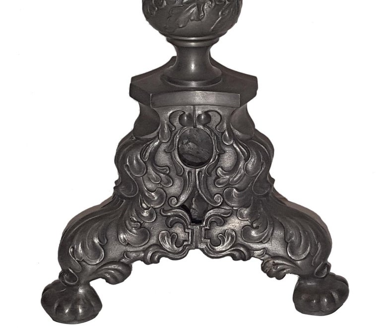 Pair of Pewter Candlesticks For Sale at 1stDibs