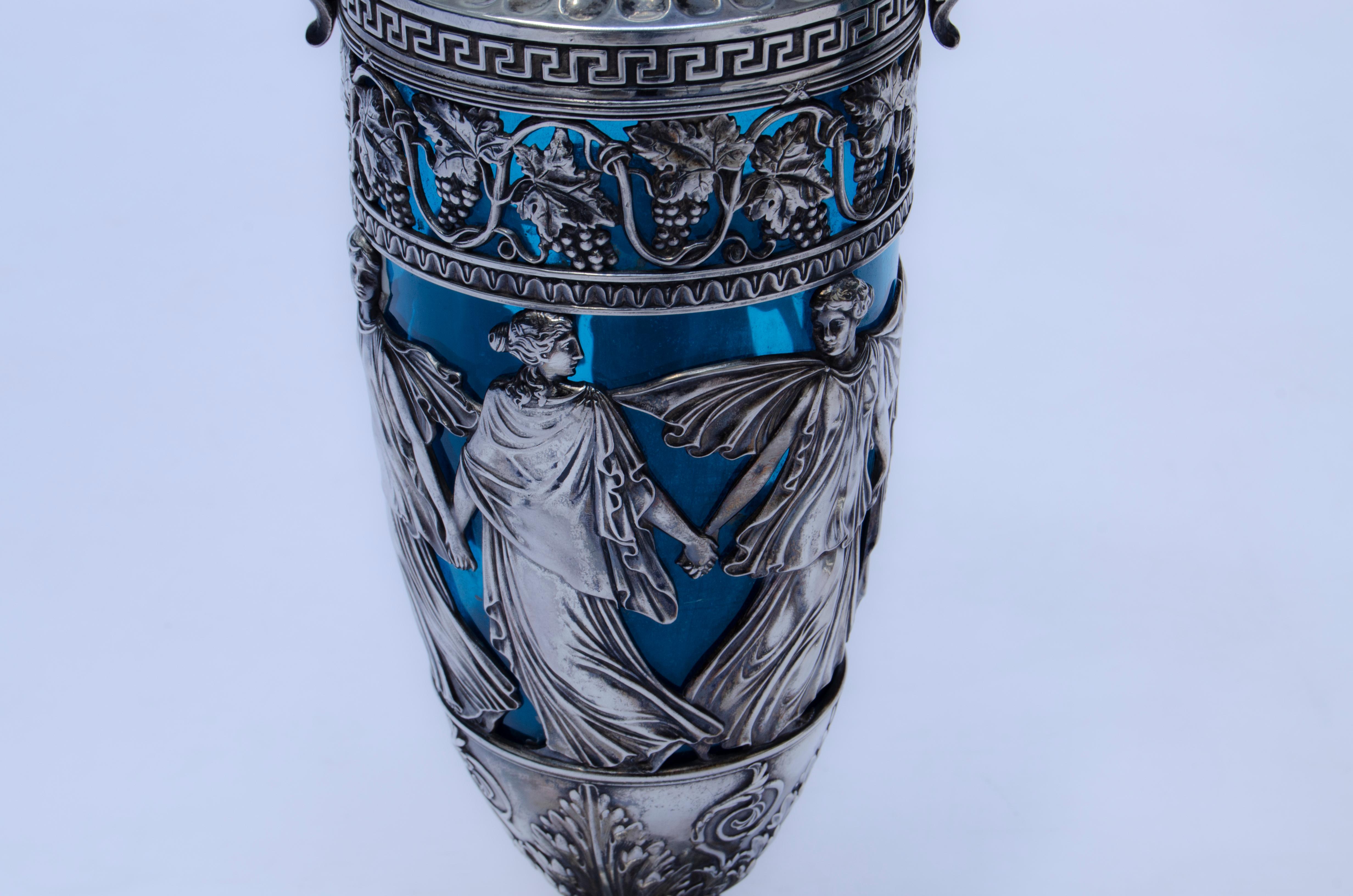 Art Nouveau Coppia di vasi in peltro di WMF in vendita