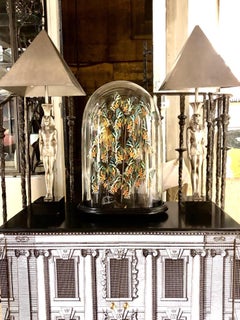 Pair of Pharaoh and Pyramid Lamps by Maison Charles