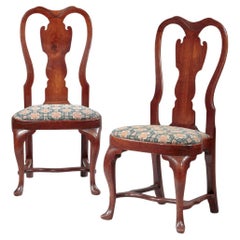 Antique Pair of Philadelphia Queen Anne Side Chairs