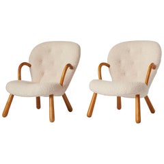 Pair of Philip Arctander "Clam" Chairs