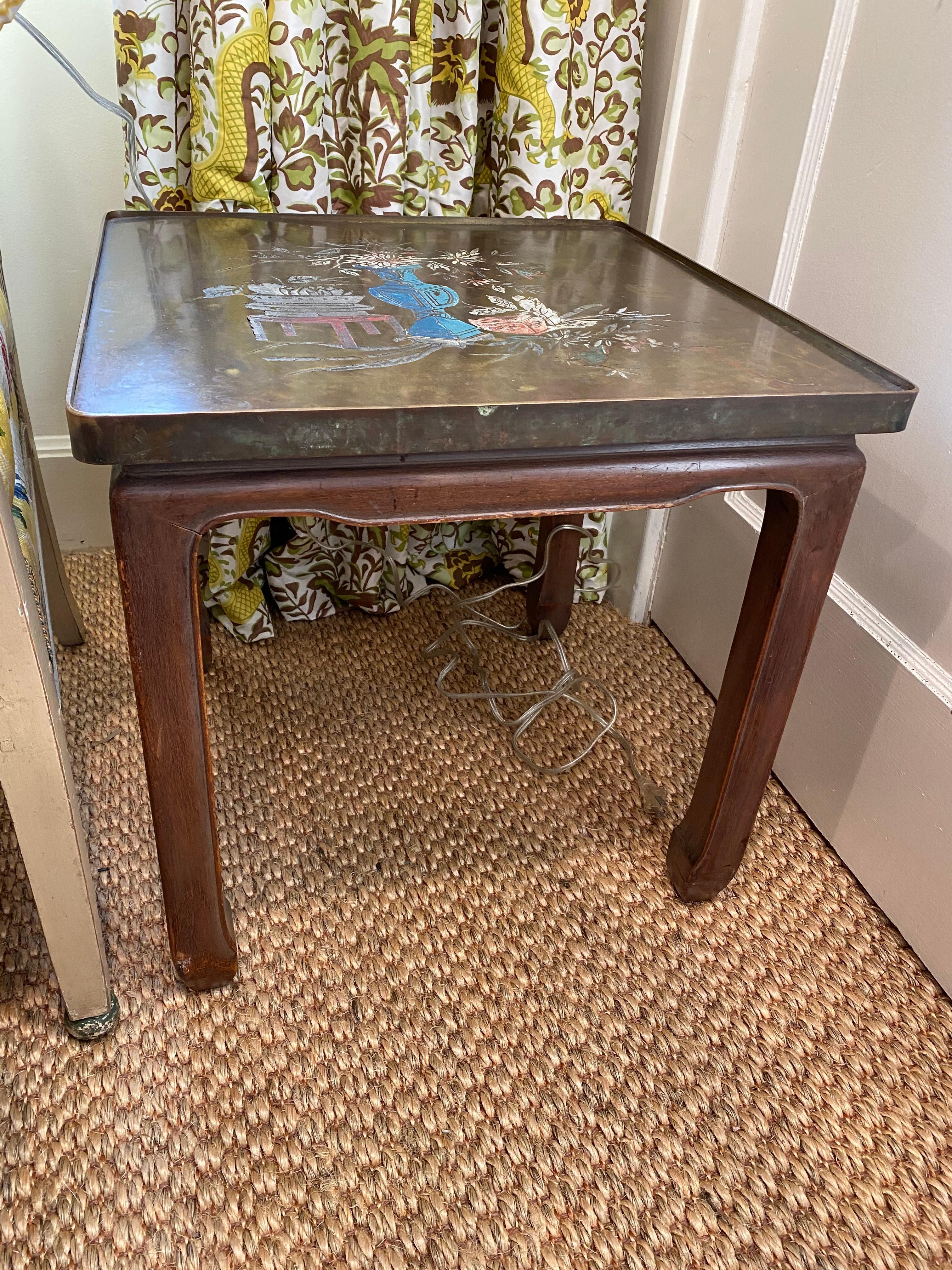 Pair of Philip & Kelvin Laverne Bronze Side Tables In Excellent Condition For Sale In Locust Valley, NY