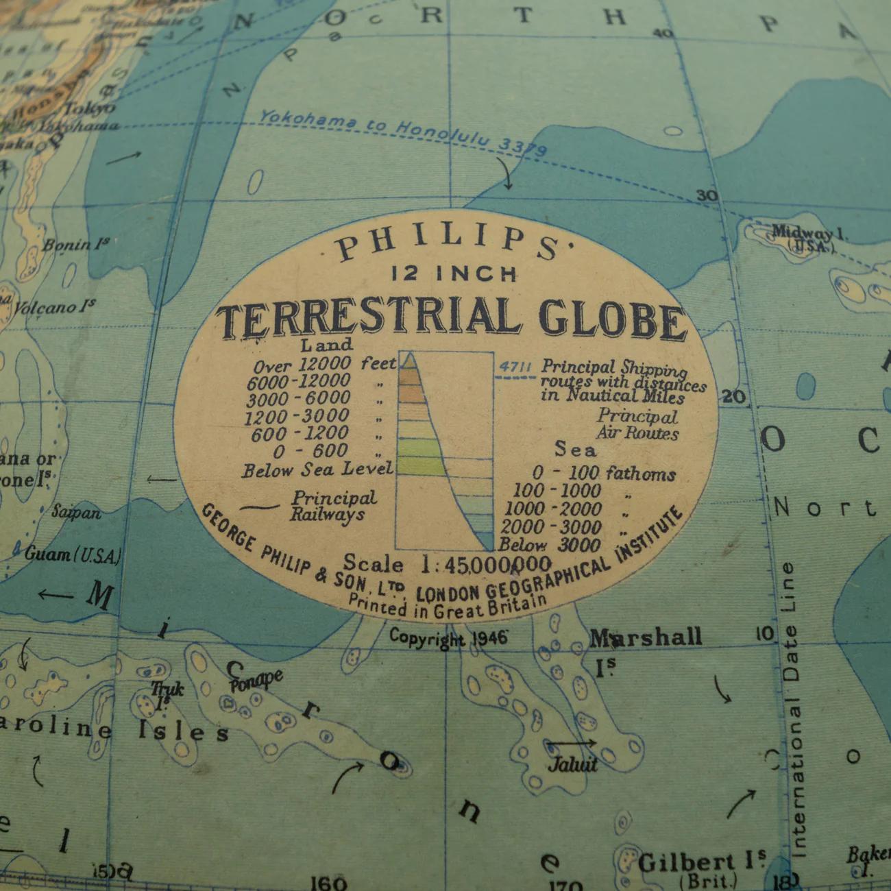 Pair of Philip & Son Globes, circa 1946 1