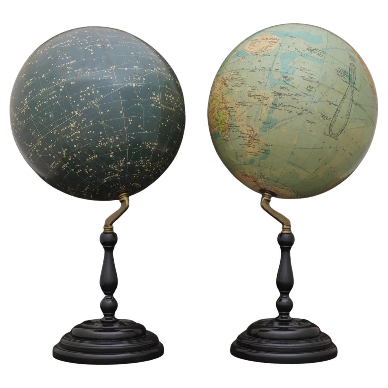 Pair of Philip & Son Globes, circa 1946