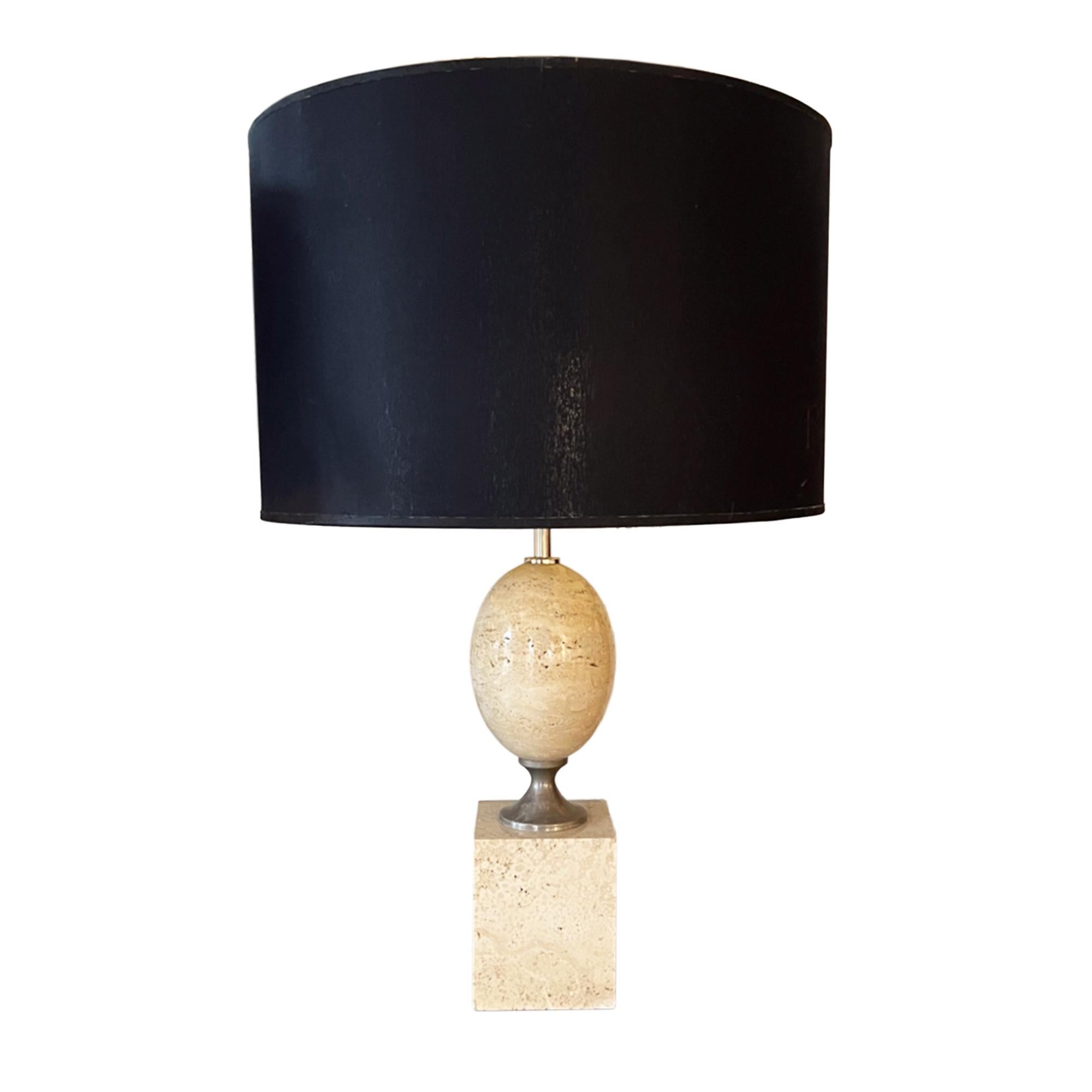 These elegant lamps were made in France in the 1970s. Designed by the renowned designer - Philippe Barbier and made from beautiful travertine with a marble like finish and texture. 

A sophisticated and classic design, Barbier used natural materials