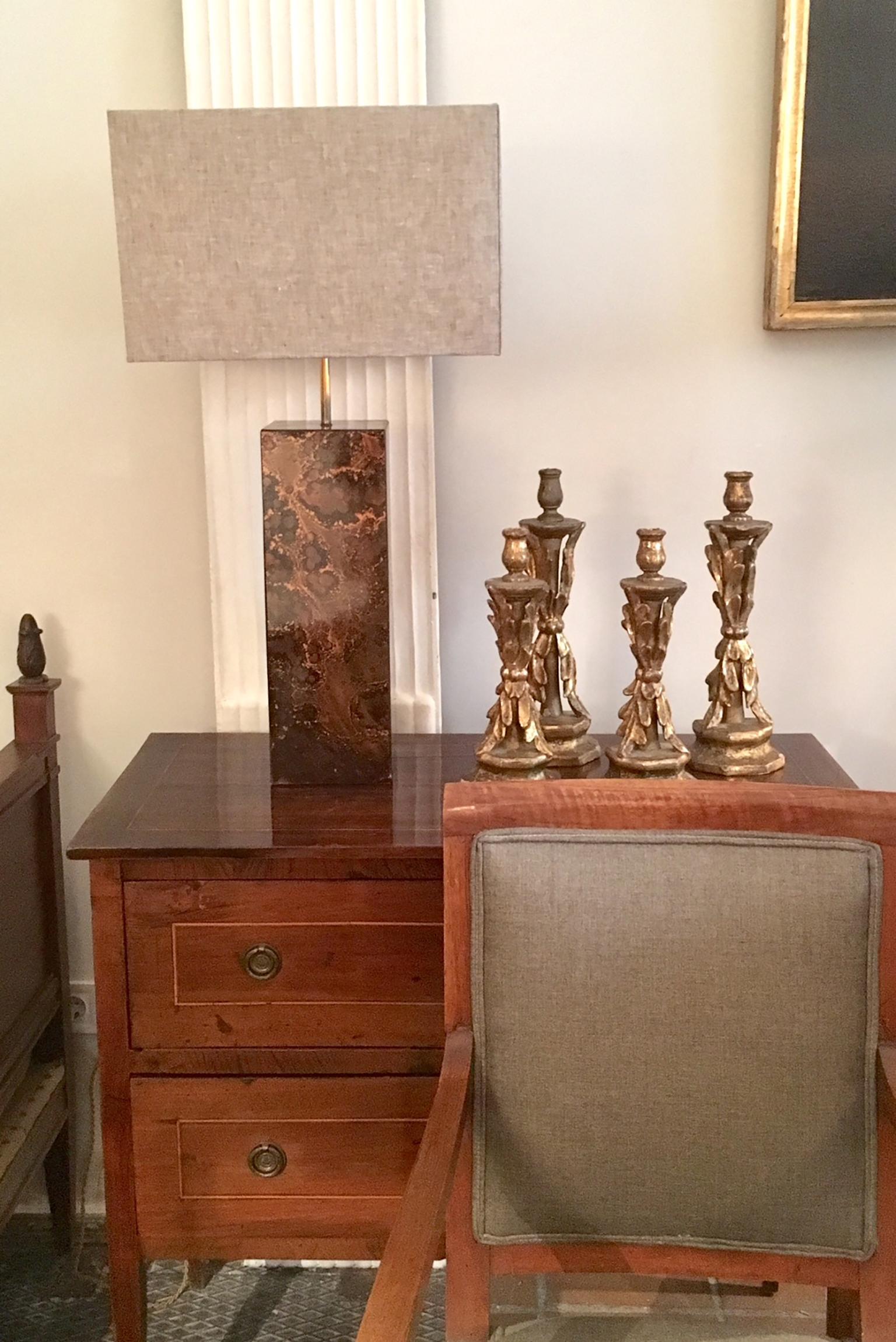 Brass Pair of Philippe Cheverny Table Lamps