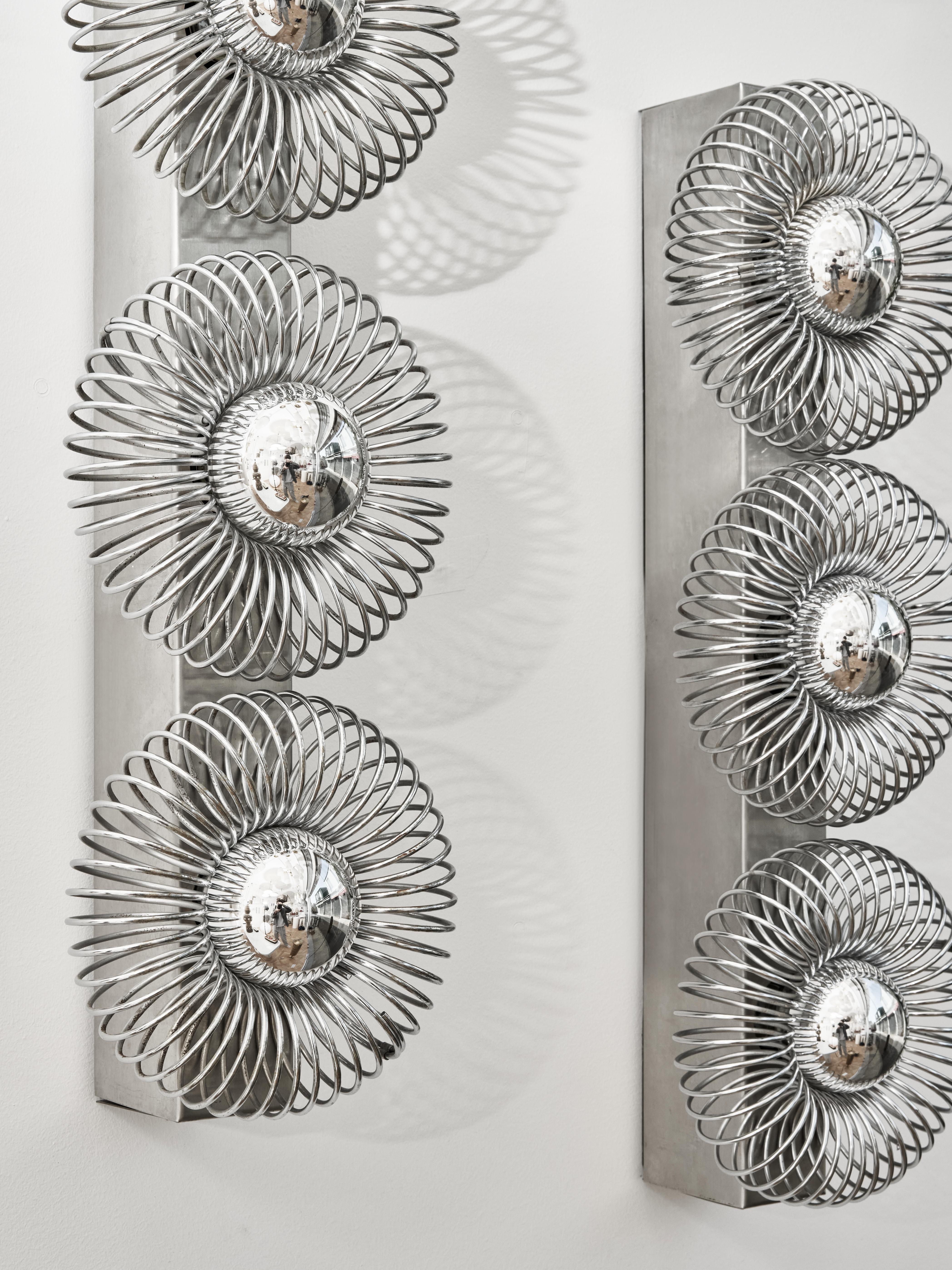 French Pair of Philippe Rogier for OXAR Wall Sconces For Sale