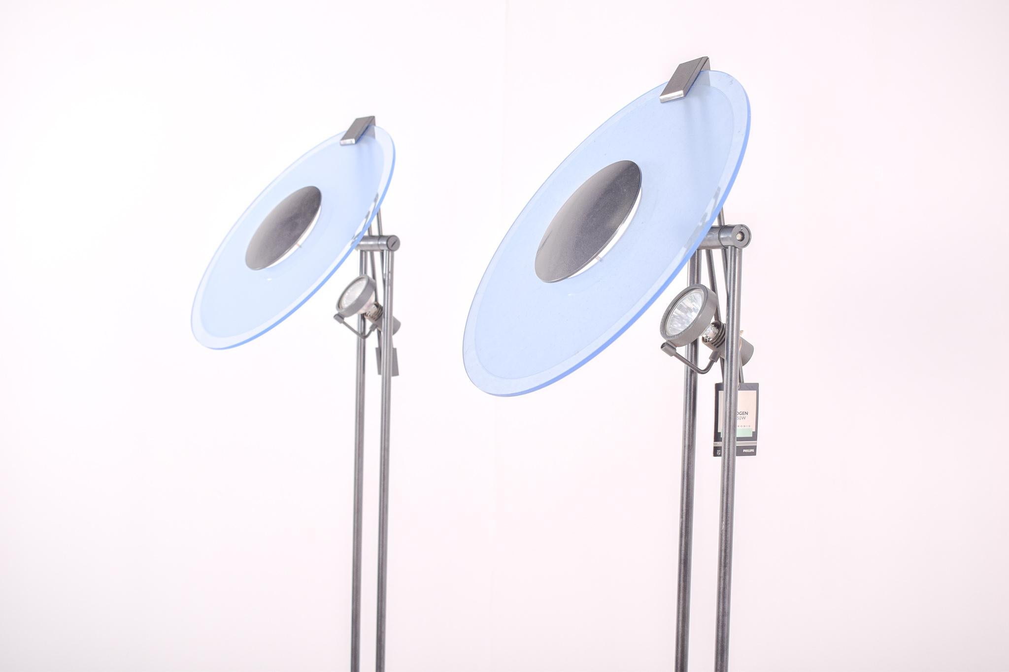 Mid-Century Modern Pair of Philips Floor Lamps, 1980s For Sale