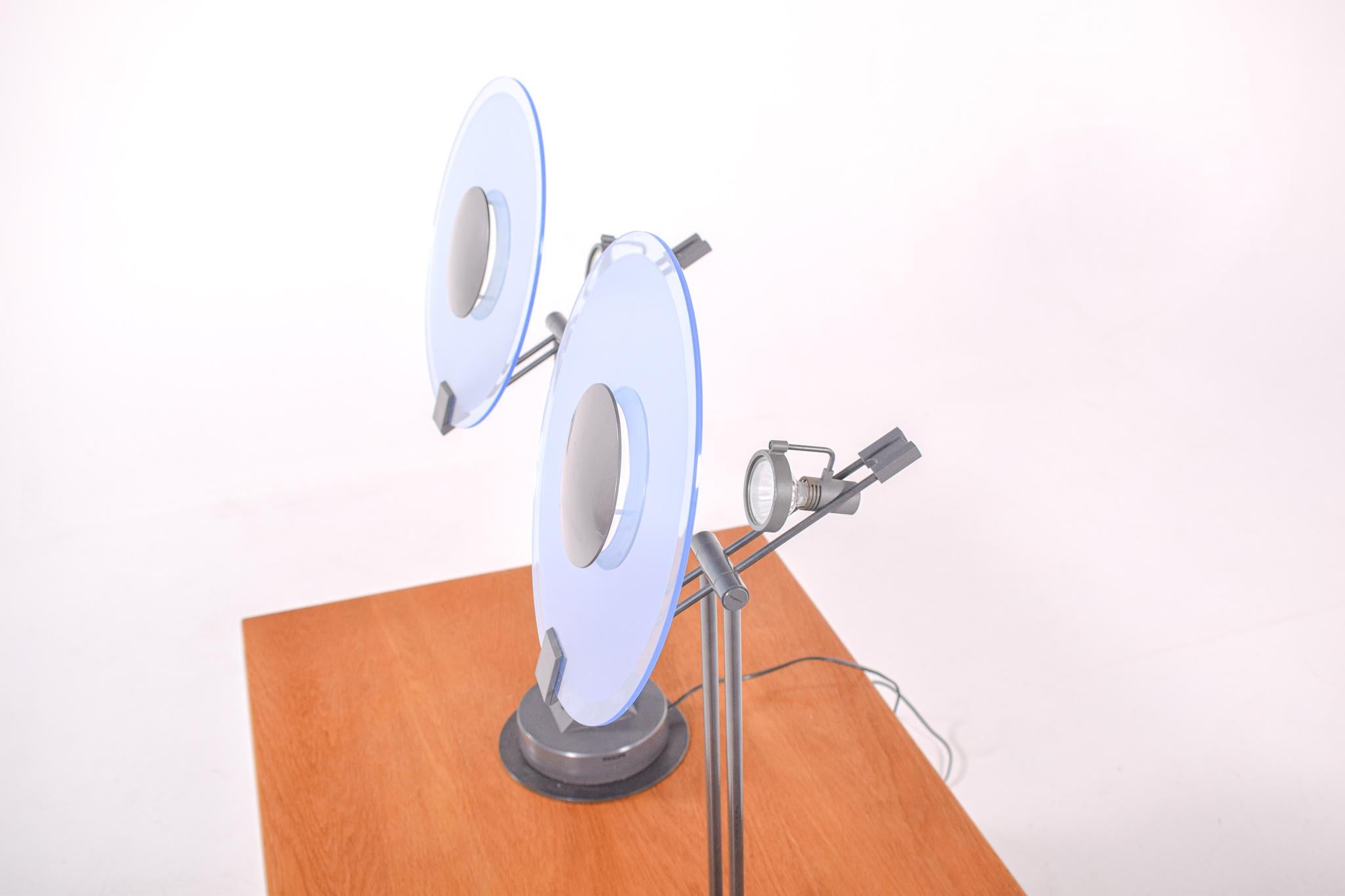 British Pair of Philips Table Lamp, Line Manhattan, 1980s For Sale