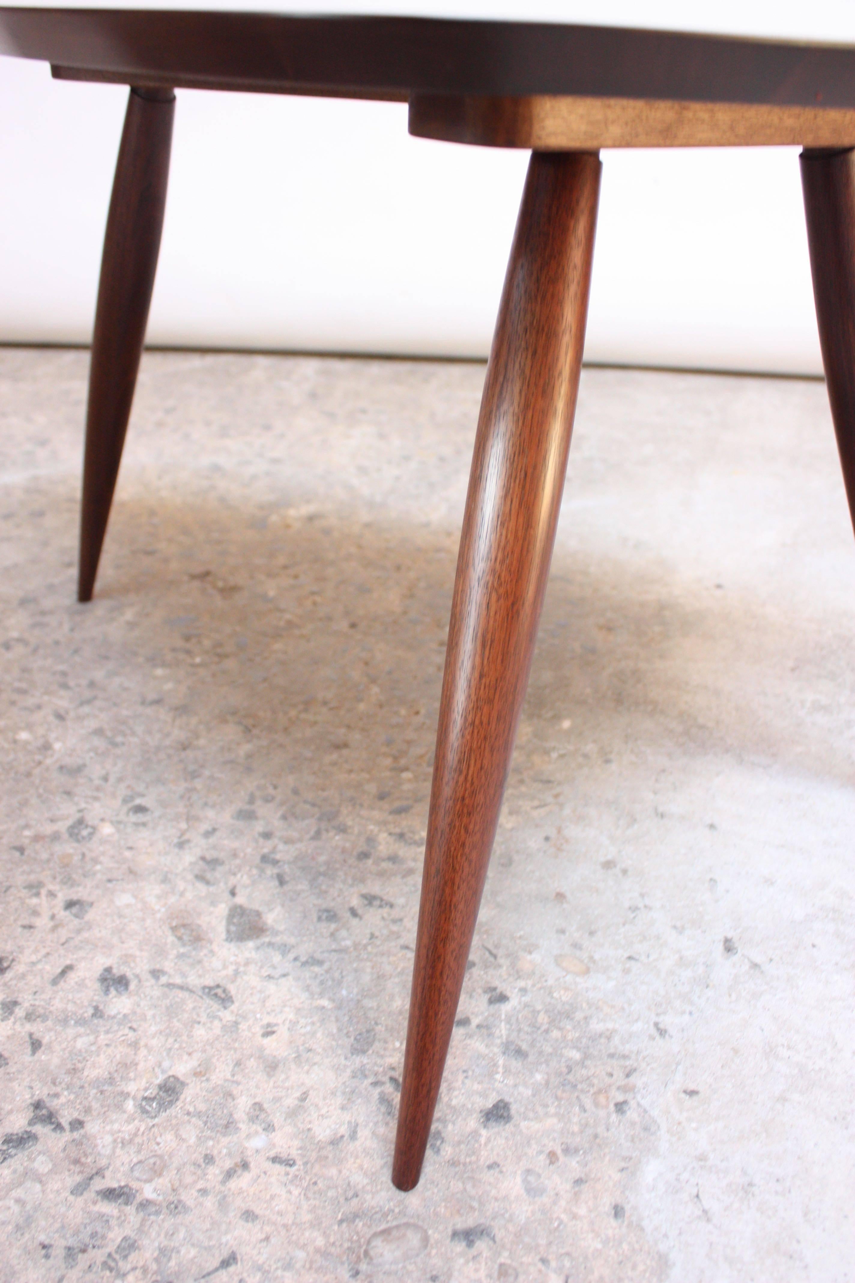 Pair of Phillip Lloyd Powell Sculptural Side Tables in Black Walnut For Sale 11