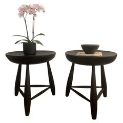 Pair of Phillip Lloyd Powell Walnut End Tables 