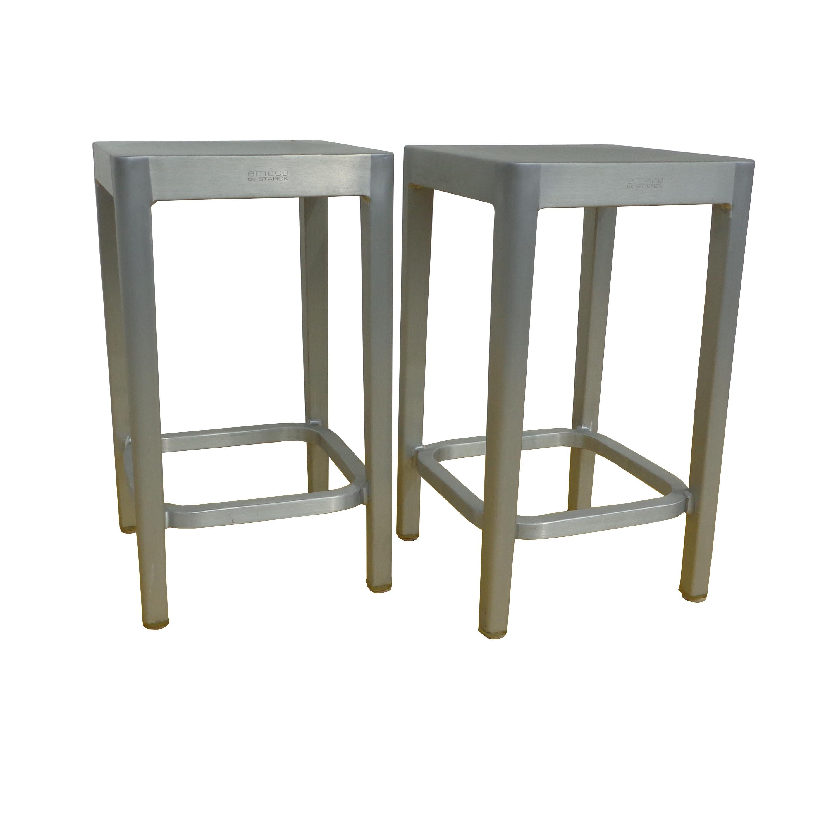 Pair of Phillippe Starck Emeco Stools In Good Condition In Pasadena, TX
