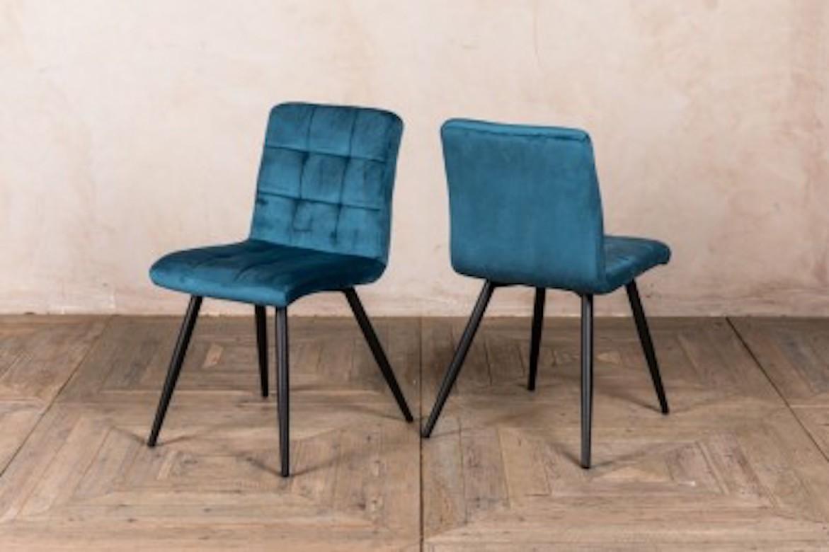 Pair of Phoenix Velvet Dining Room Chairs, 20th Century For Sale 9