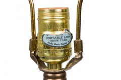 Paar Phyllis Morris-Tischlampen aus amerikanischem Porzellan aus der Mitte des Jahrhunderts