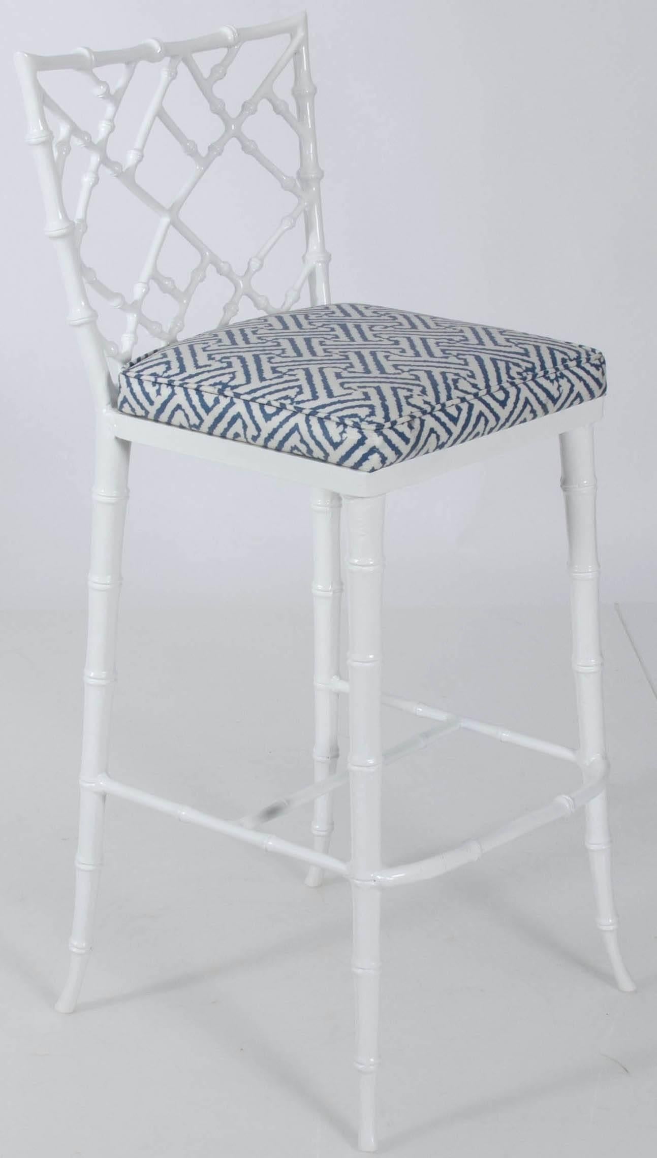 white bamboo bar stools