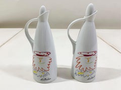 Pair of Picasso "Le Roi Badadakharida" Licensed Tognana, Oil/Vinegar Cruets
