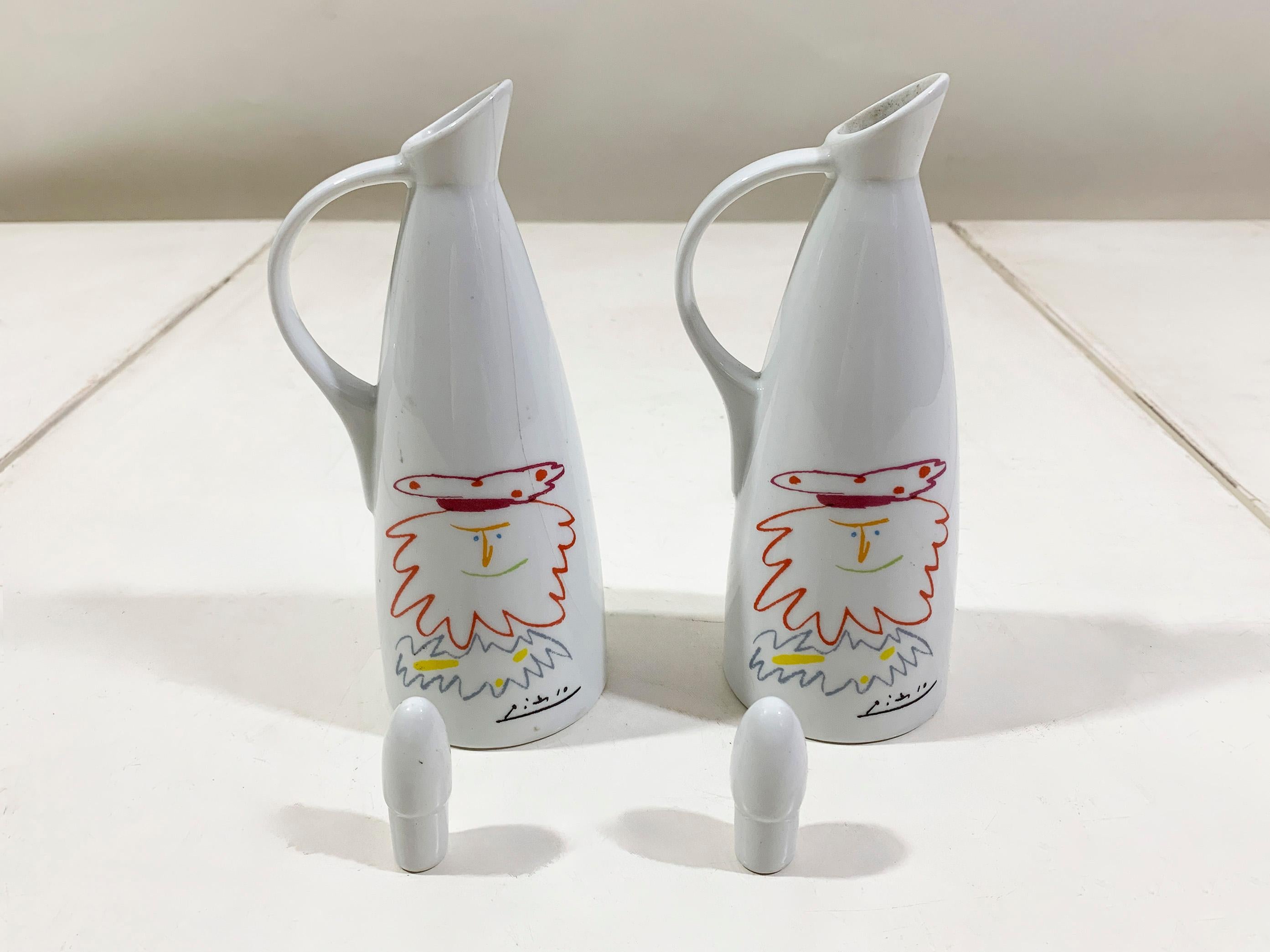 Moderne Paire de burettes à huile/vinaigre de Picasso 