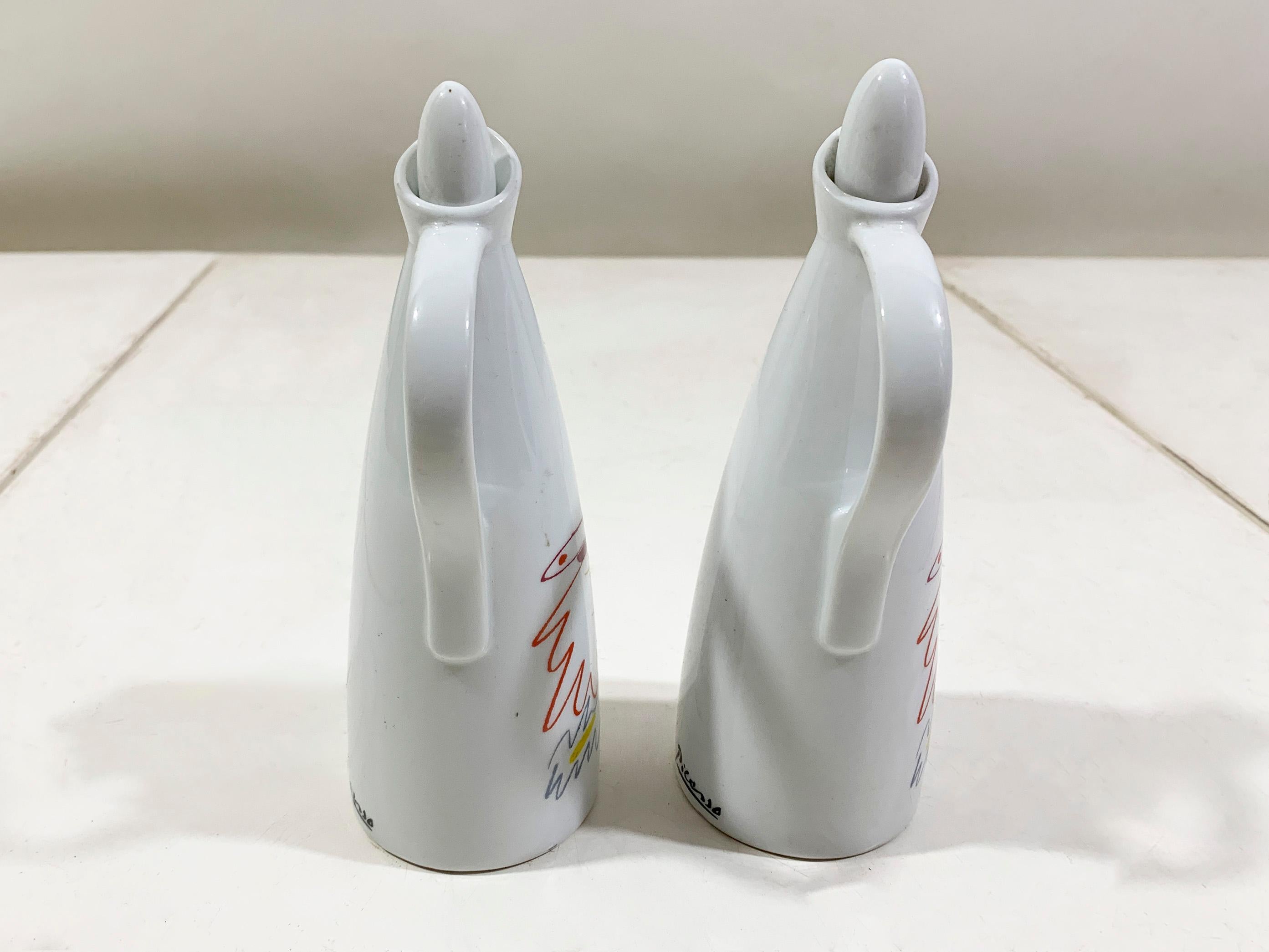 italien Paire de burettes à huile/vinaigre de Picasso 
