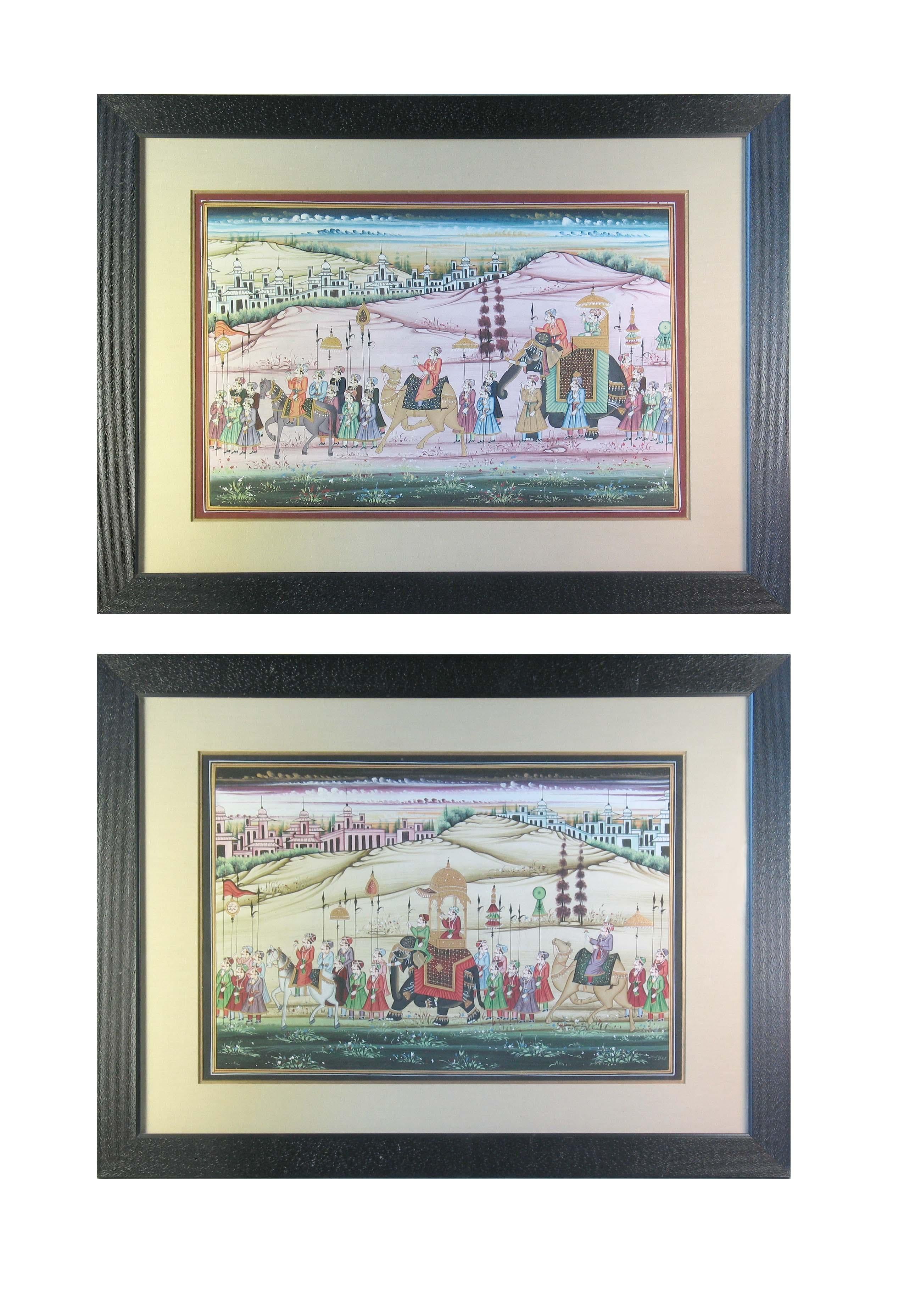 Pair of Pichwai Paintings Rajasthan, Contemporary In Good Condition In Ottawa, Ontario