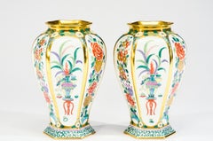 Pair of Pickard Hand Painted Artist Signed Japonesque Vases, circa1912