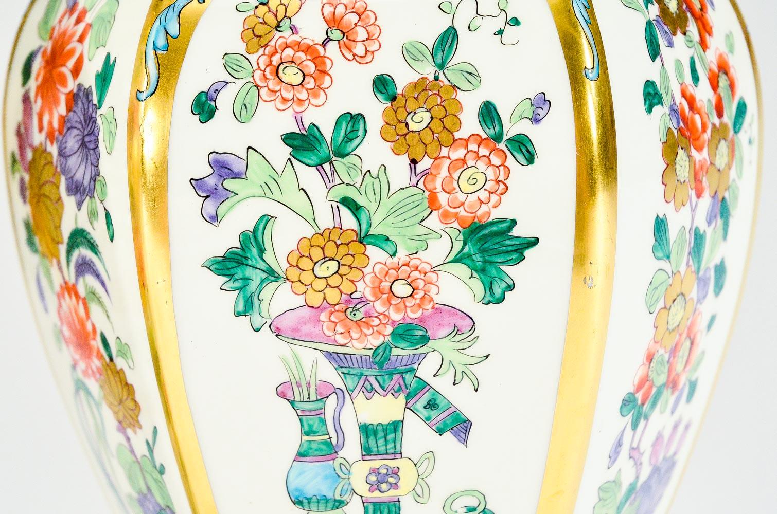 American Pair of Pickard Hand Painted Artist Signed Japonesque Vases, circa1912 For Sale