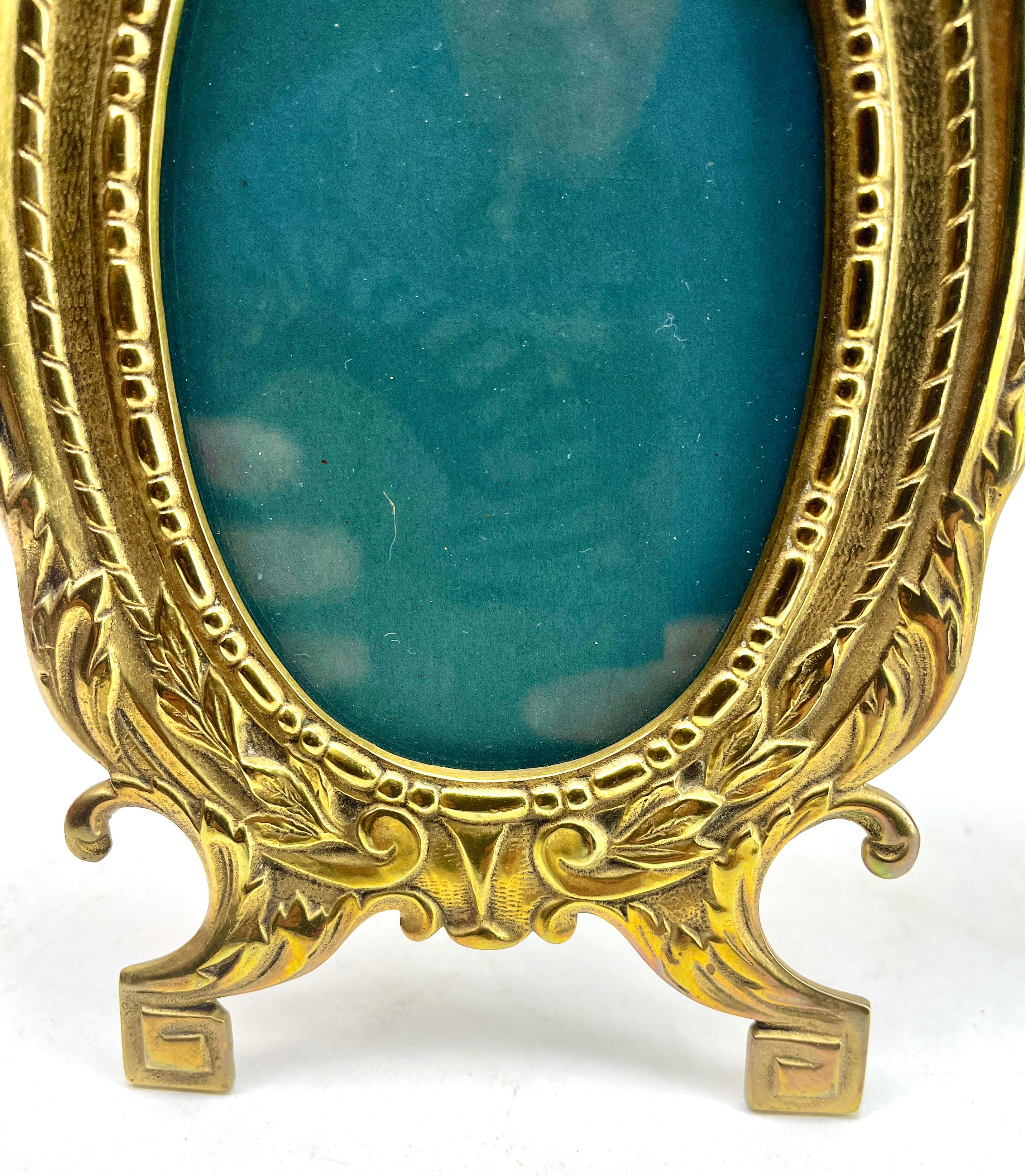 Pair of Picture Frame, Polished Brass, Made by J.H. France, 1900s For Sale 5