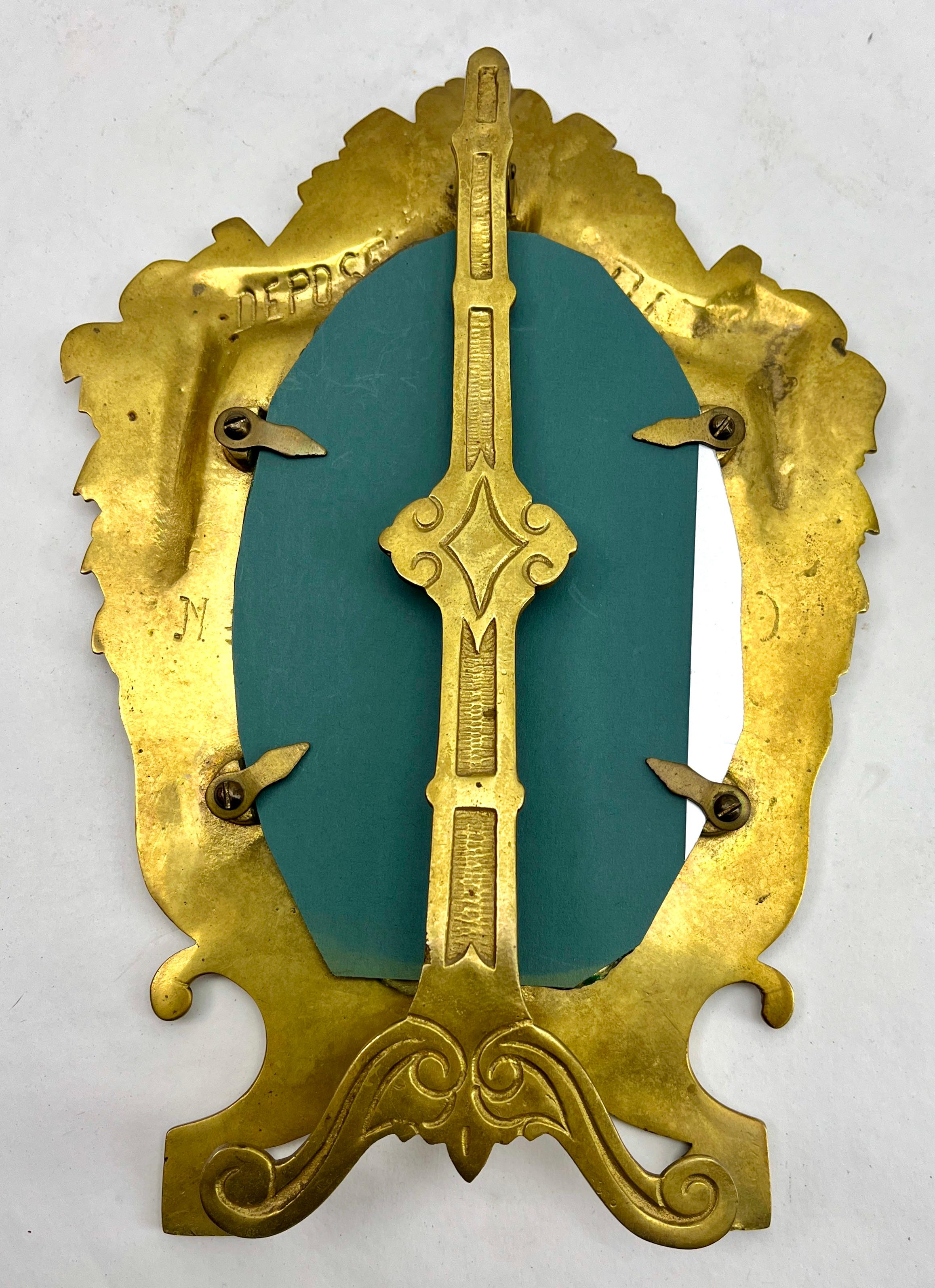Pair of Picture Frame, Polished Brass, Made by J.H. France, 1900s In Good Condition For Sale In Verviers, BE