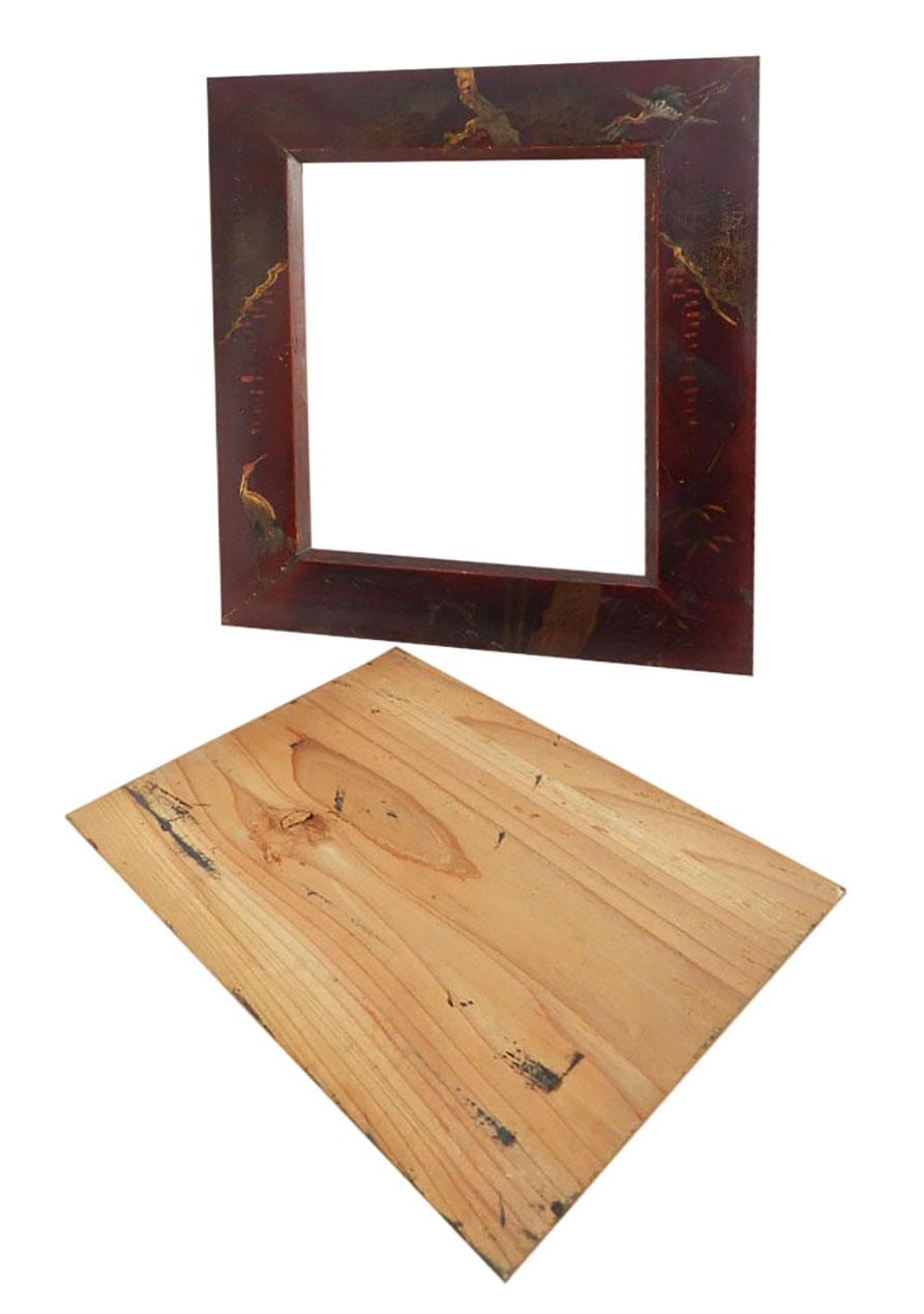 Late 20th Century Pair of Picture Frames Chinoiserie Laquer, 20th Century