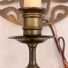 Pair of Pierced Bronze Sconces