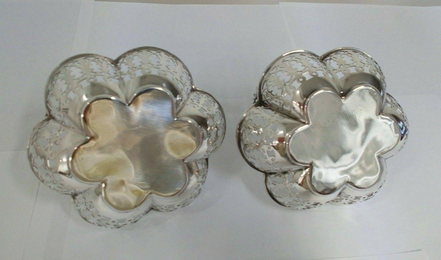 Pair of Pierced Sterling Silver Bonbon Dishes by James Deakin & Sons For Sale 3