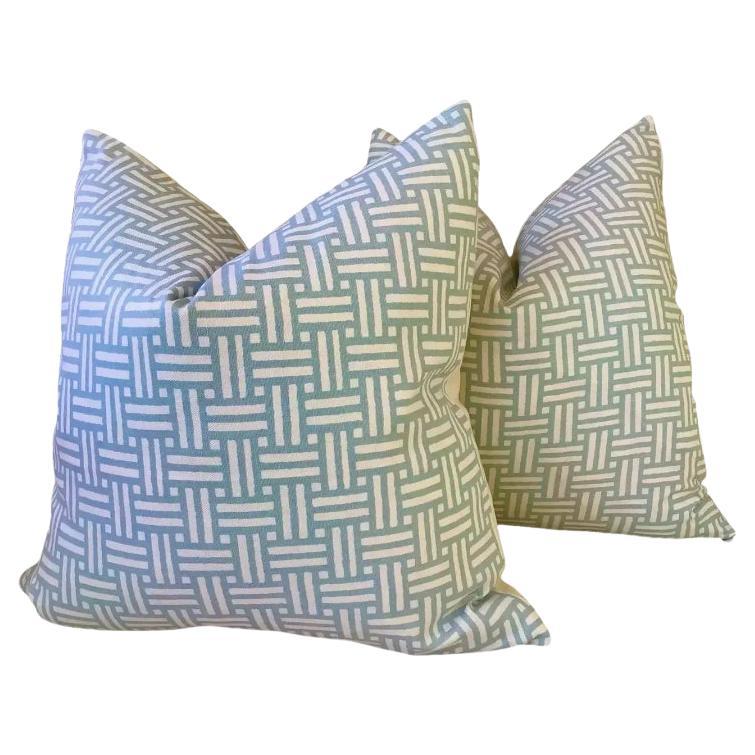 Coppia di cuscini Piermont in blu Spa di Thibaut