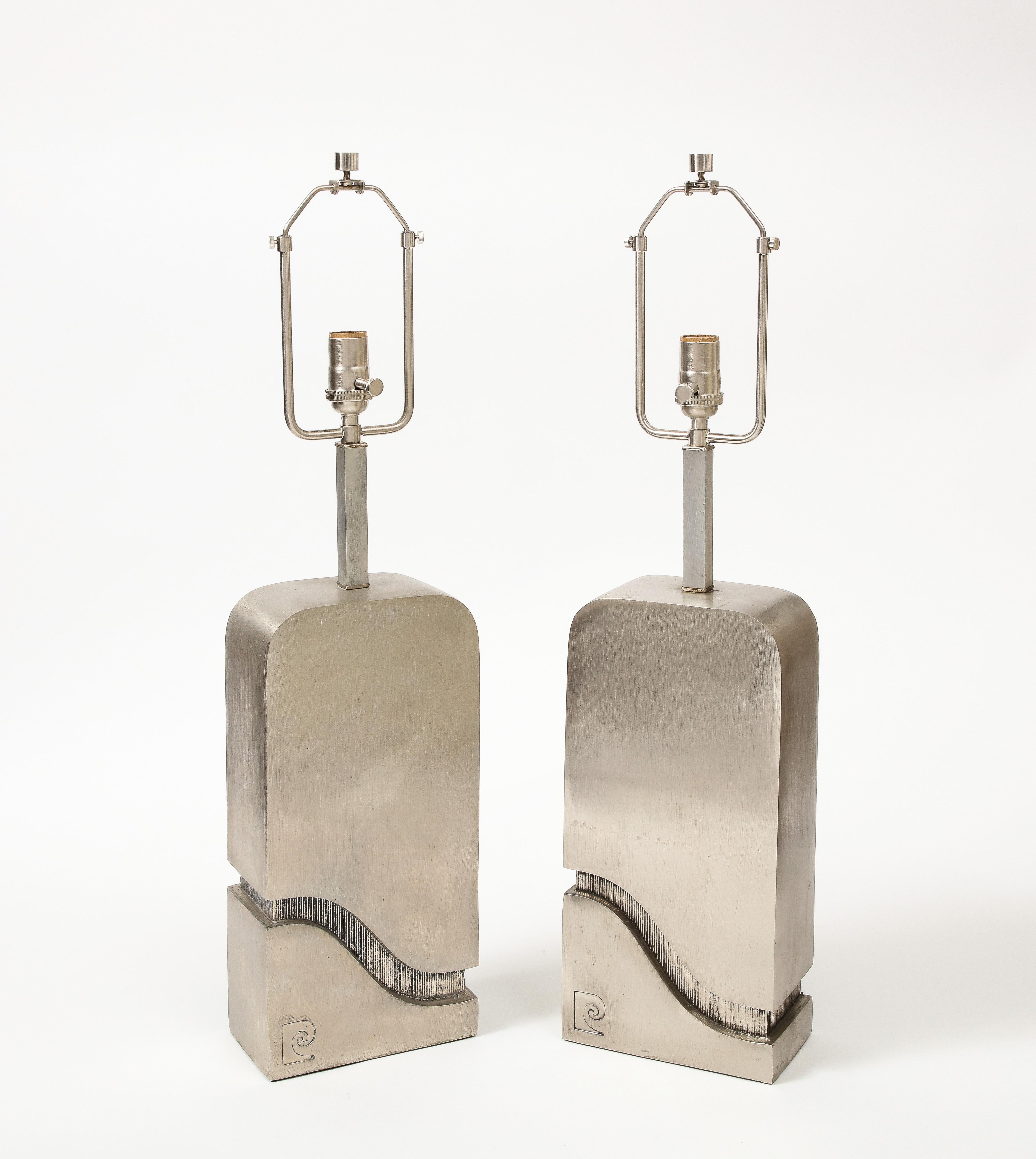 Paire de lampes de table Pierre Cardin, France, vers 1960 Excellent état - En vente à New York City, NY