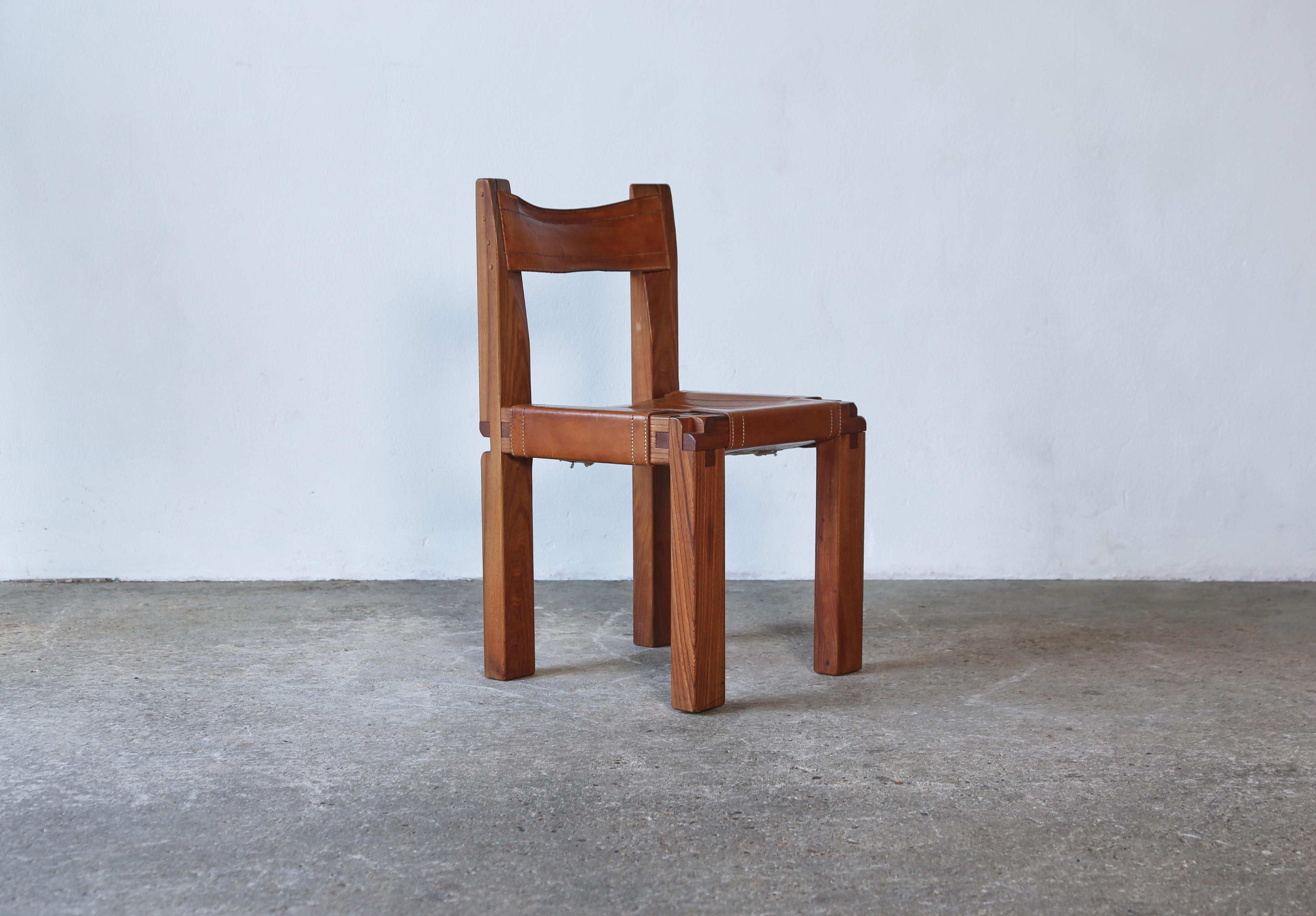 Pair of Pierre Chapo S11 Chairs, France, 1960s/70s For Sale 4