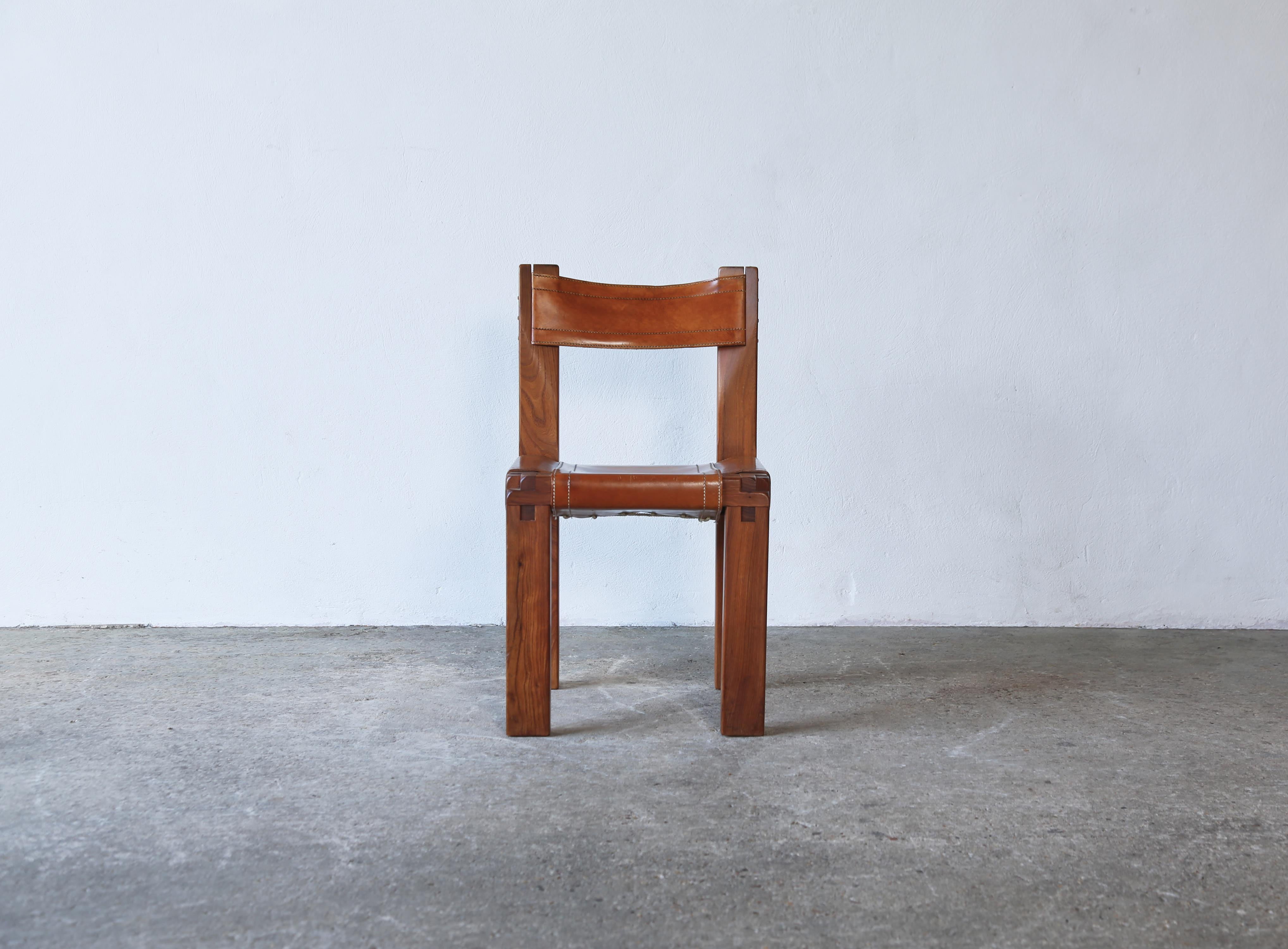 Pair of Pierre Chapo S11 Chairs, France, 1960s/70s For Sale 11
