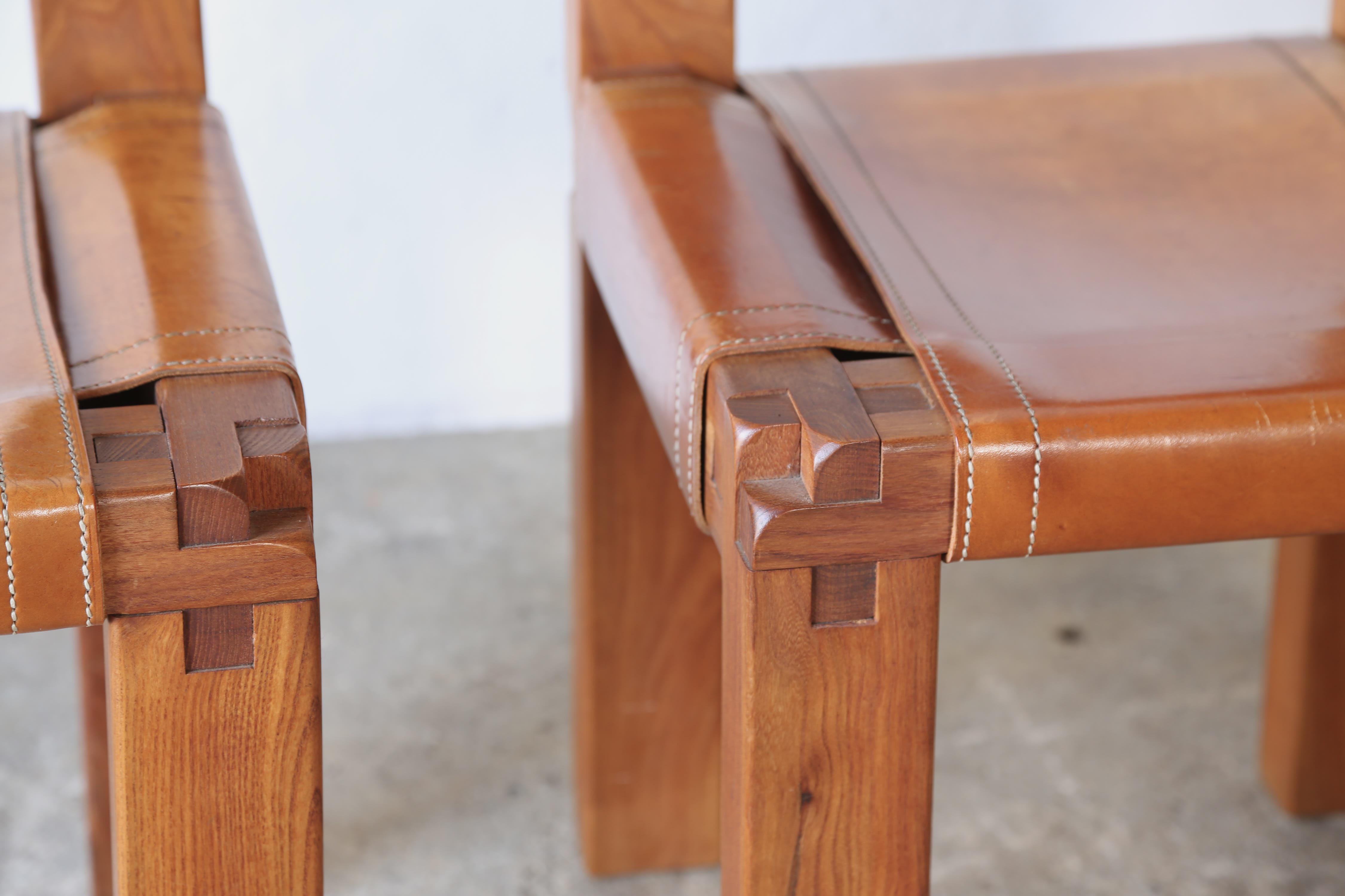 Pair of Pierre Chapo S11 Chairs, France, 1960s/70s In Good Condition For Sale In LEWES, GB