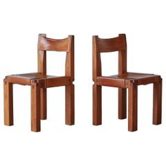 Paire de chaises Pierre Chapo S11, France, années 1960/70