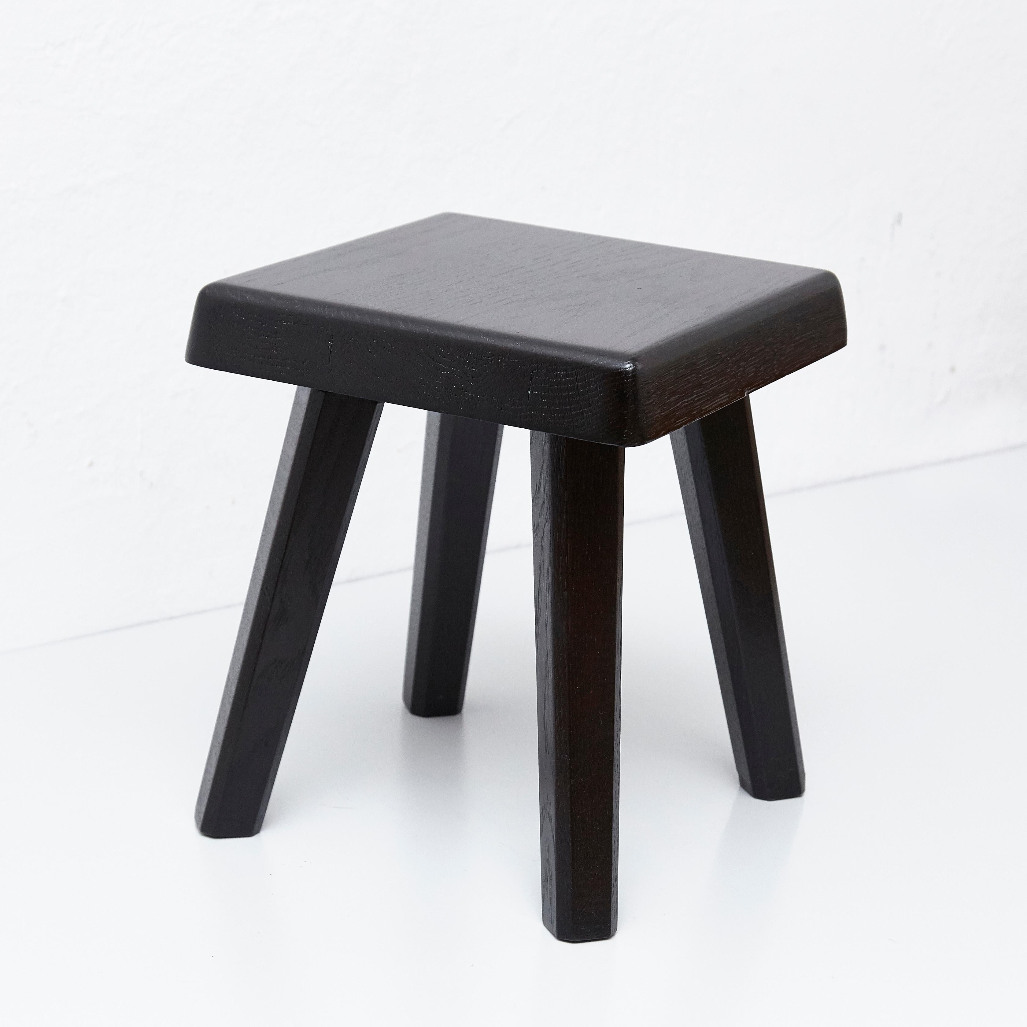 Pair of Pierre Chapo Special Black Edition Stools 5