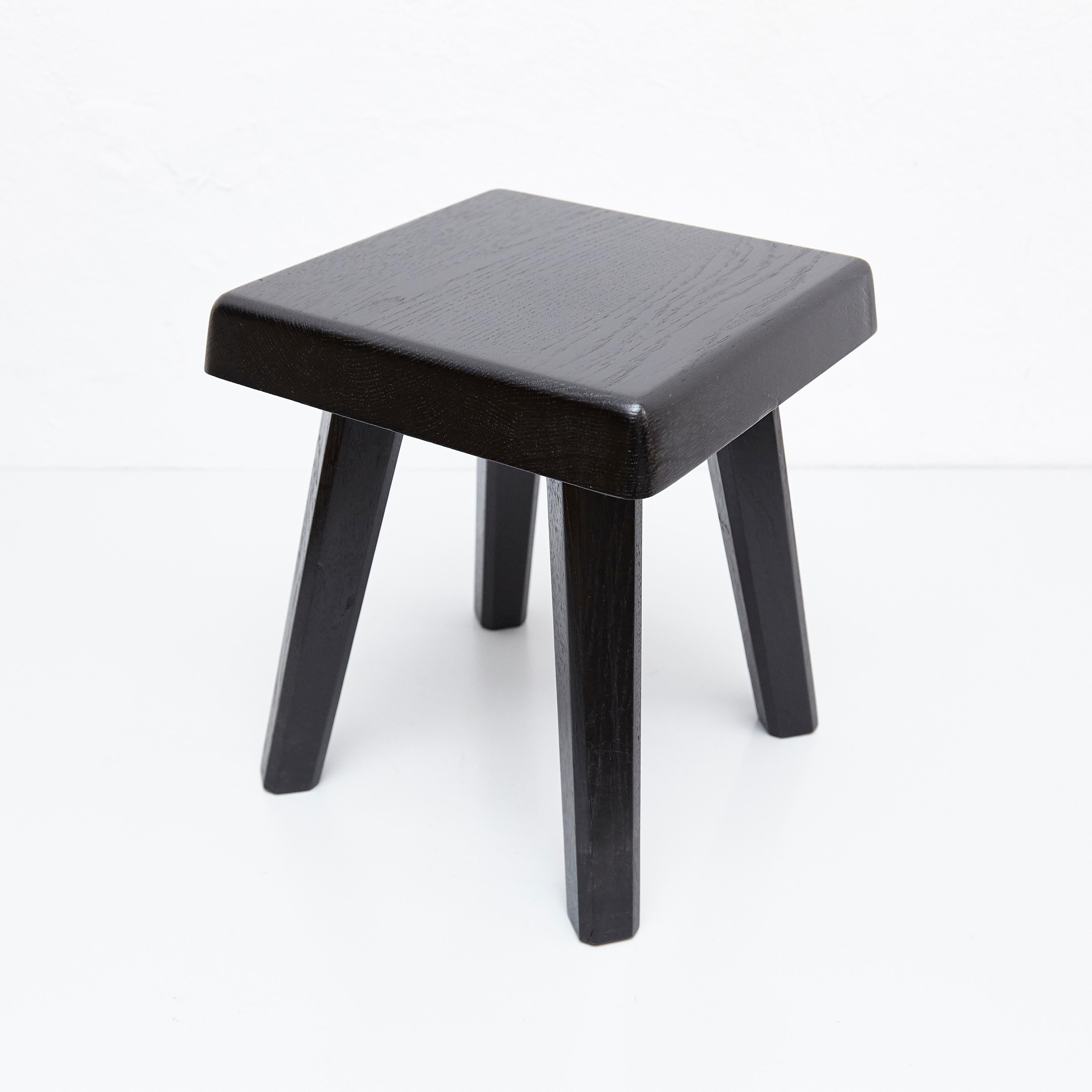 Pair of Pierre Chapo Special Black Edition Stools 6
