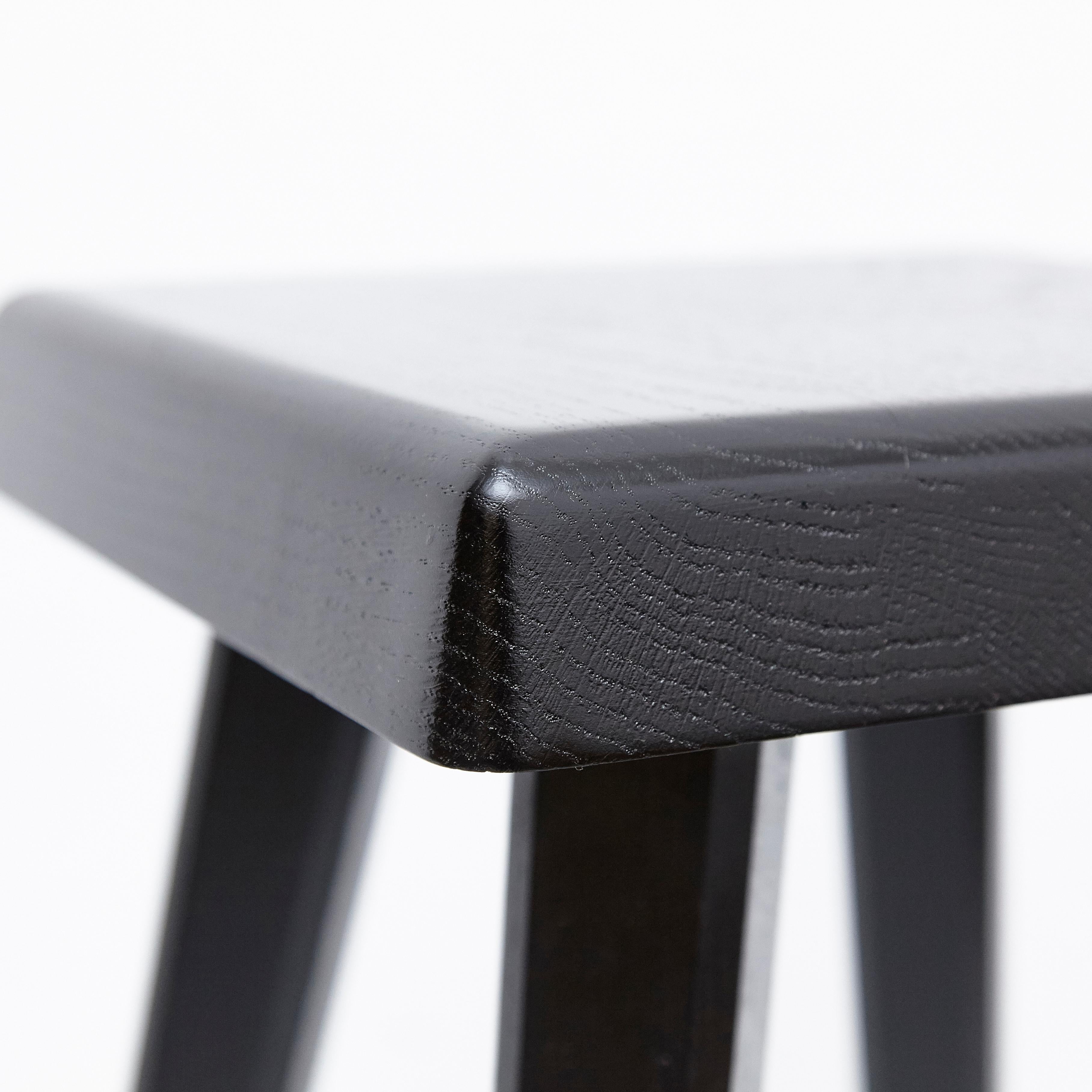 Contemporary Pair of Pierre Chapo Special Black Edition Stools