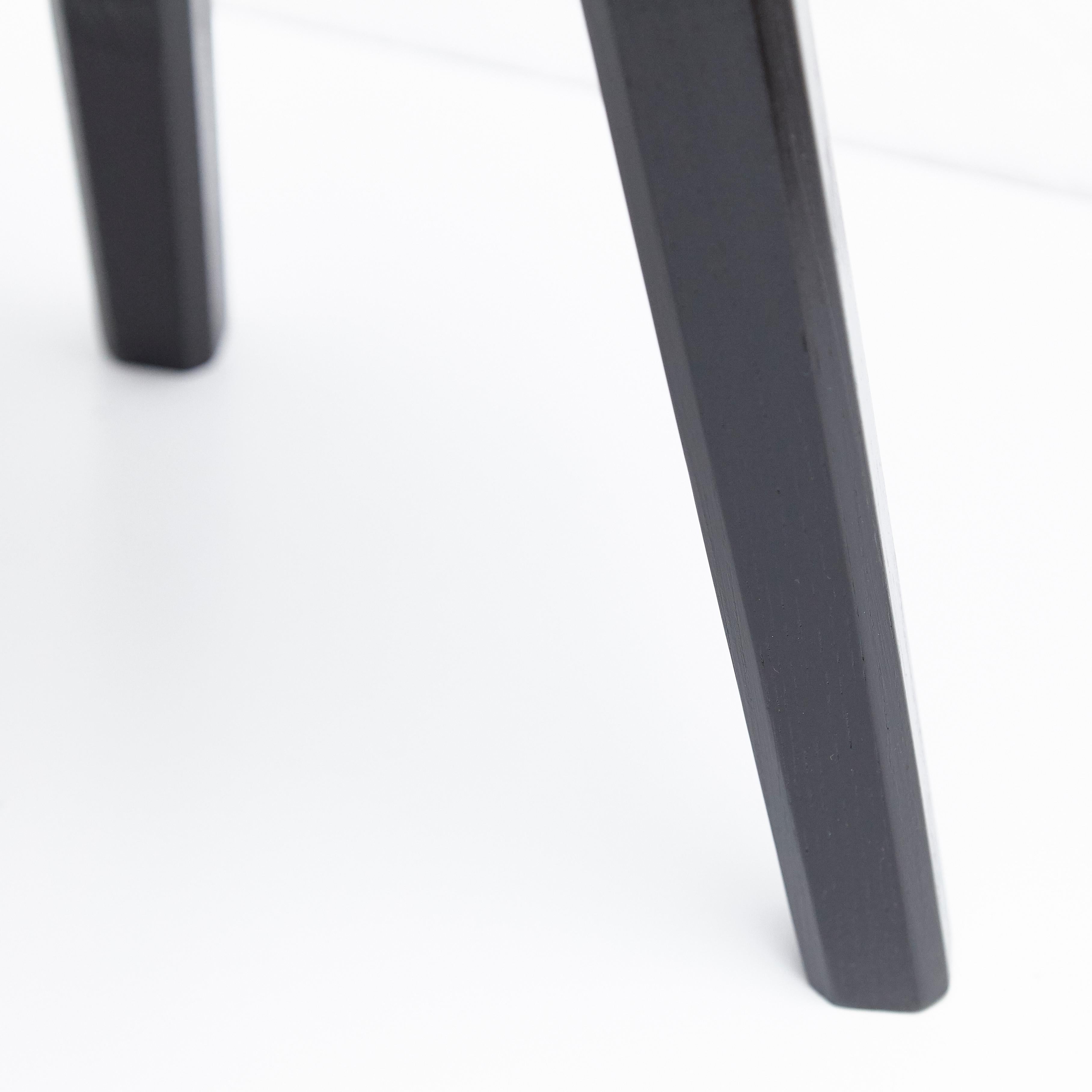 Wood Pair of Pierre Chapo Special Black Edition Stools