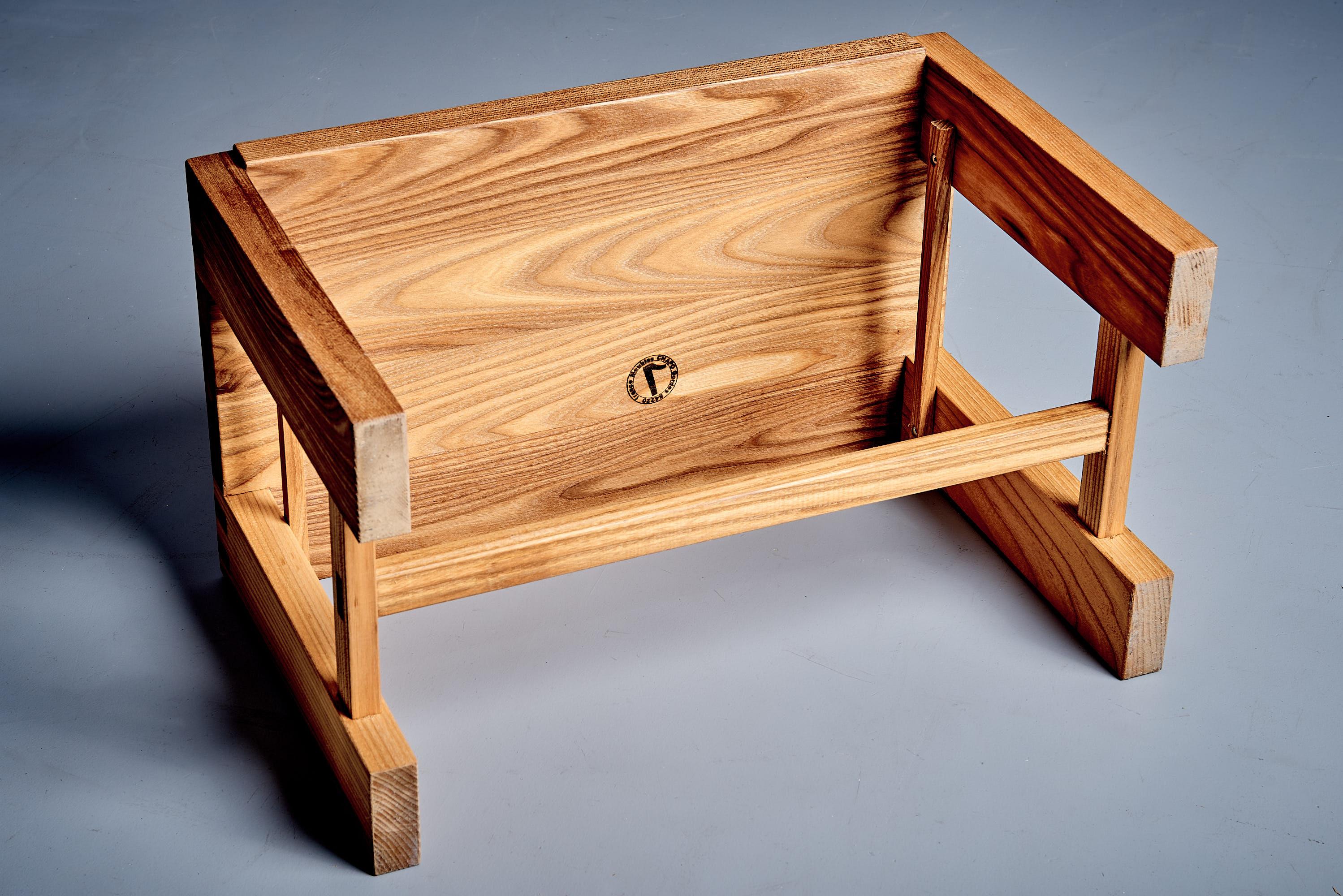 XXIe siècle et contemporain Paire de tables de chevet Pierre Chapo T07 en Wood Wood par Chapo Creation en vente